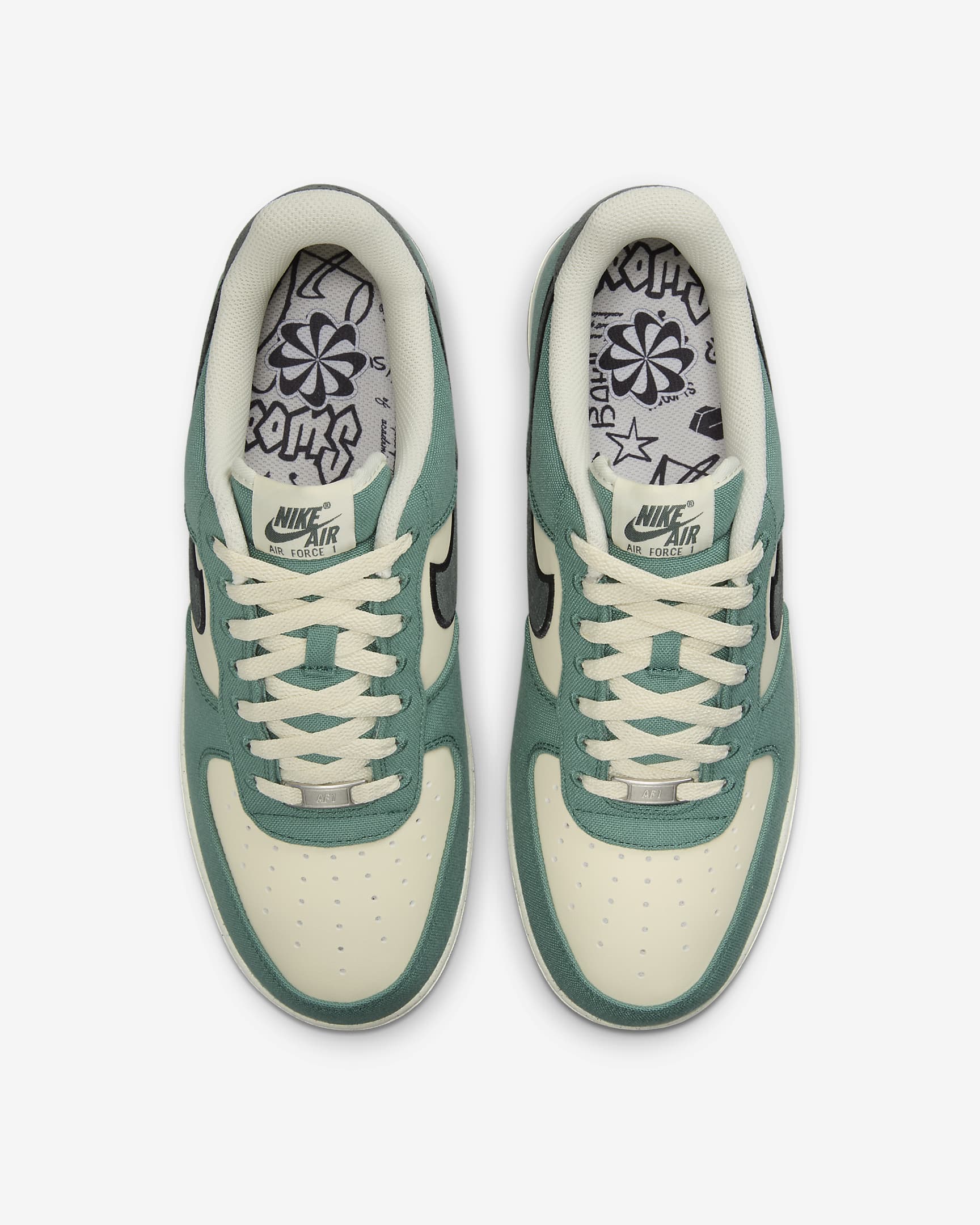 Nike Air Force 1 '07 LV8 男鞋 - Coconut Milk/Bicoastal/黑色/Vintage Green