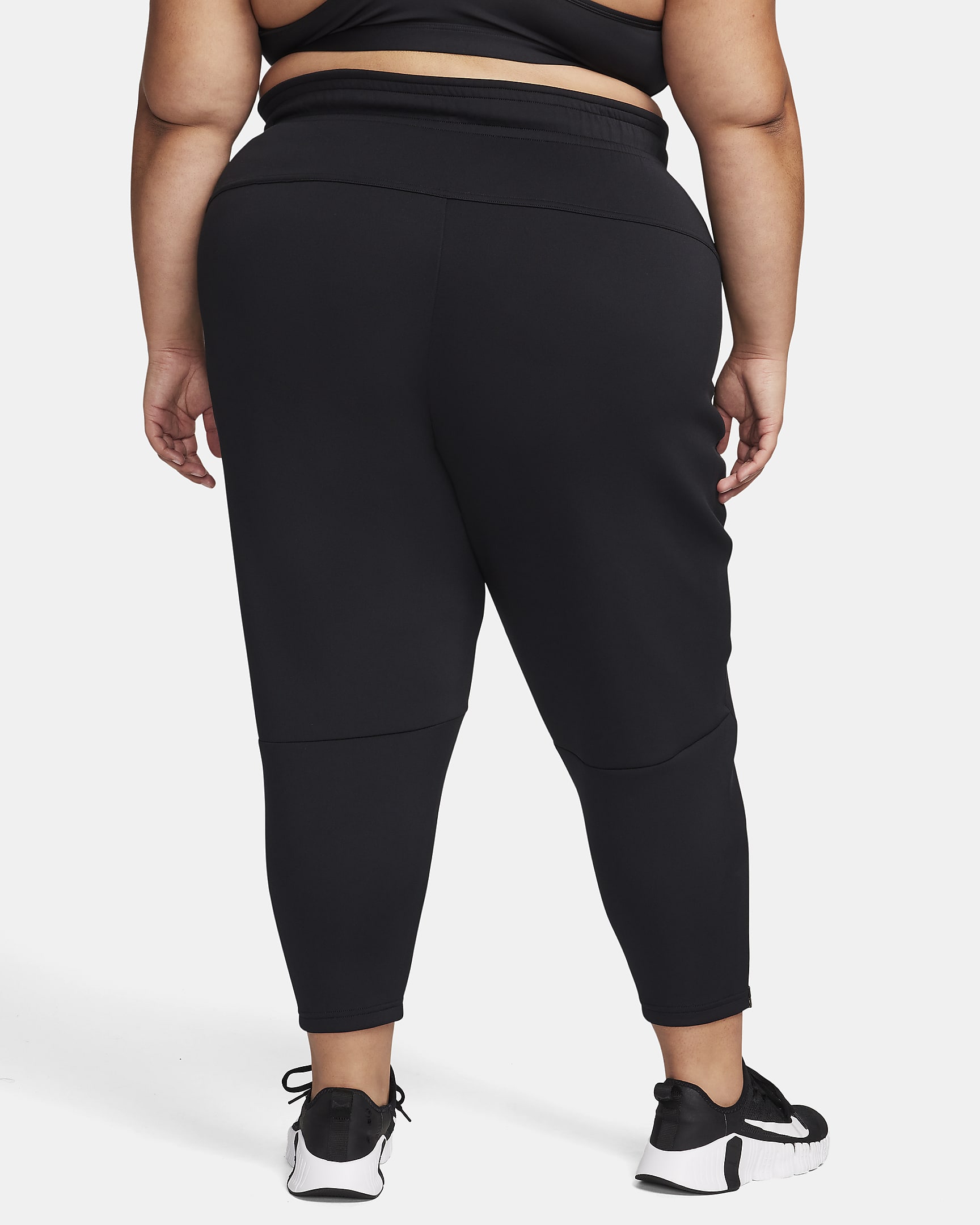 Nike Dri-FIT Prima Women's High-Waisted 7/8 Training Pants (Plus Size) - Black/Black