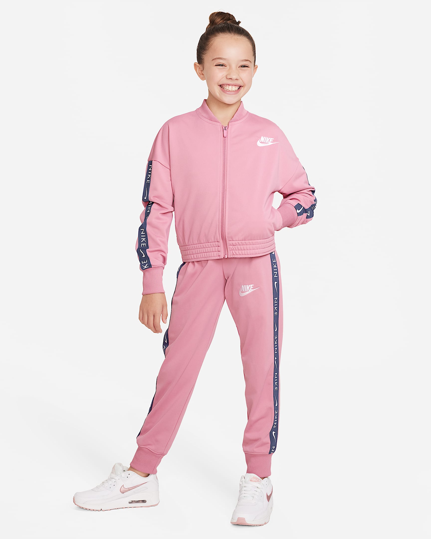 Nike Sportswear Big Kids' Tracksuit - Elemental Pink/Diffused Blue/White