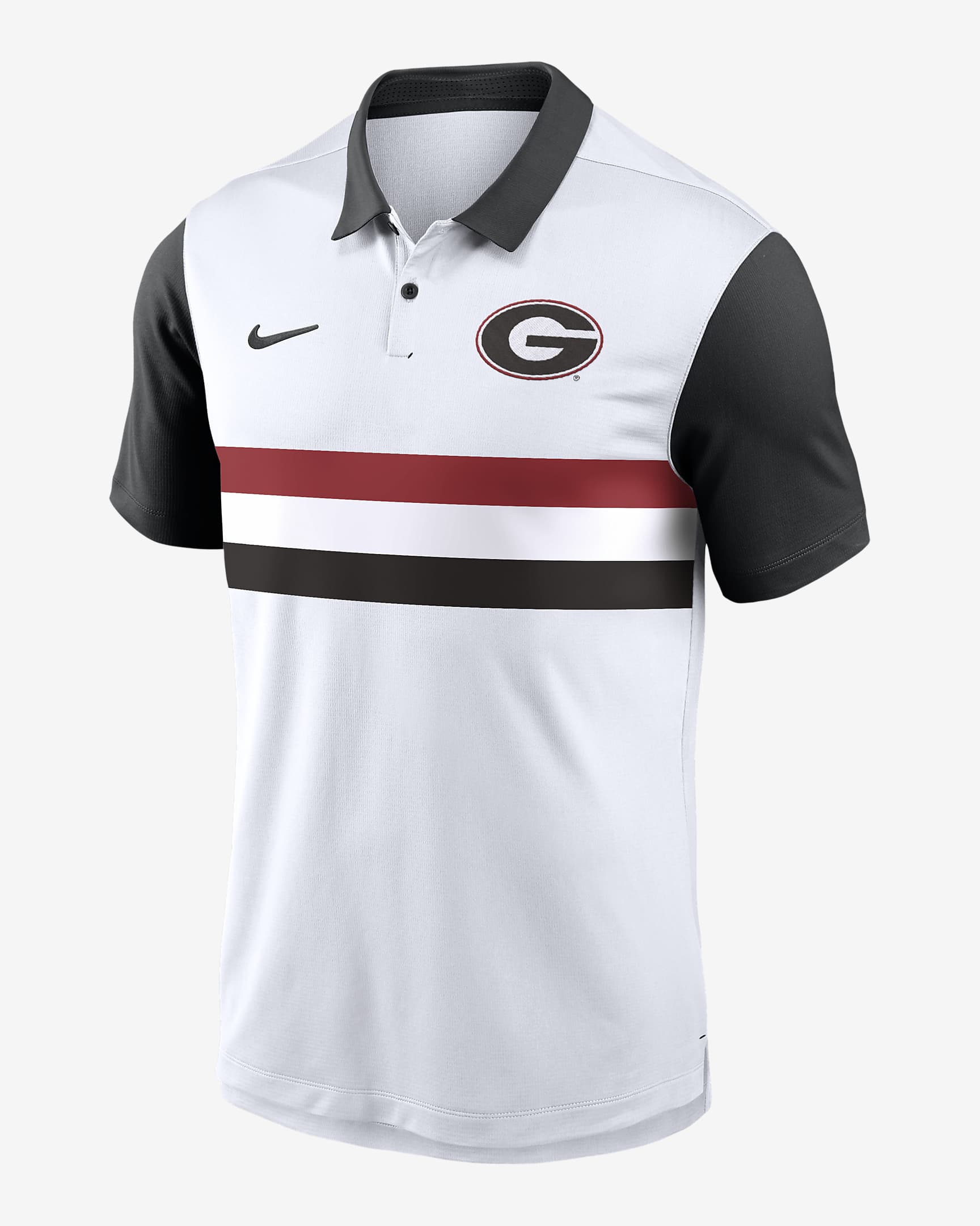 Polo universitario Nike Dri-FIT para hombre Georgia Bulldogs Primetime Campus Vapor - Blanco