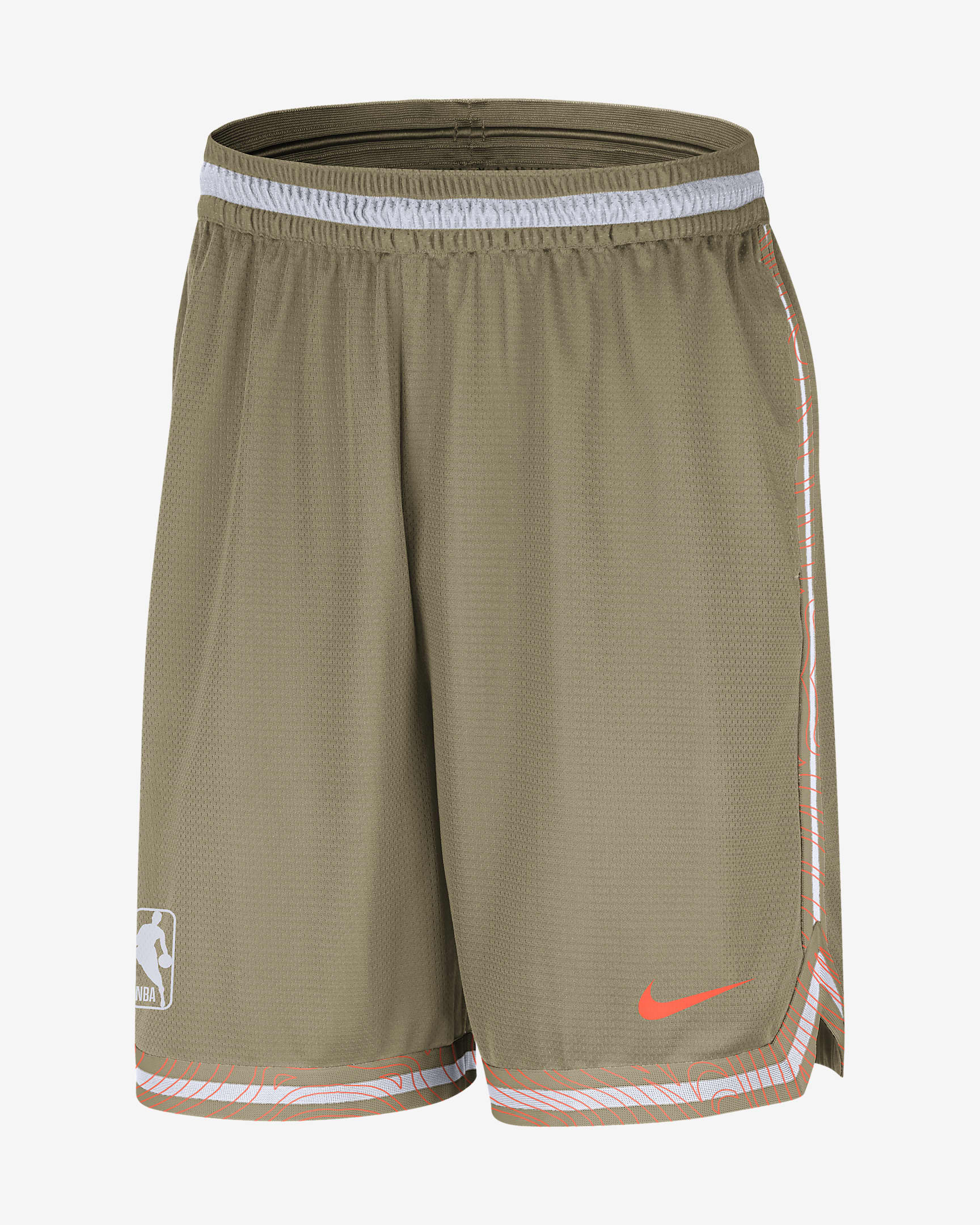 Ofodrade Team 31 DNA Nike Dri-FIT NBA-shorts 20 cm för män - Neutral Olive/Hyper Crimson