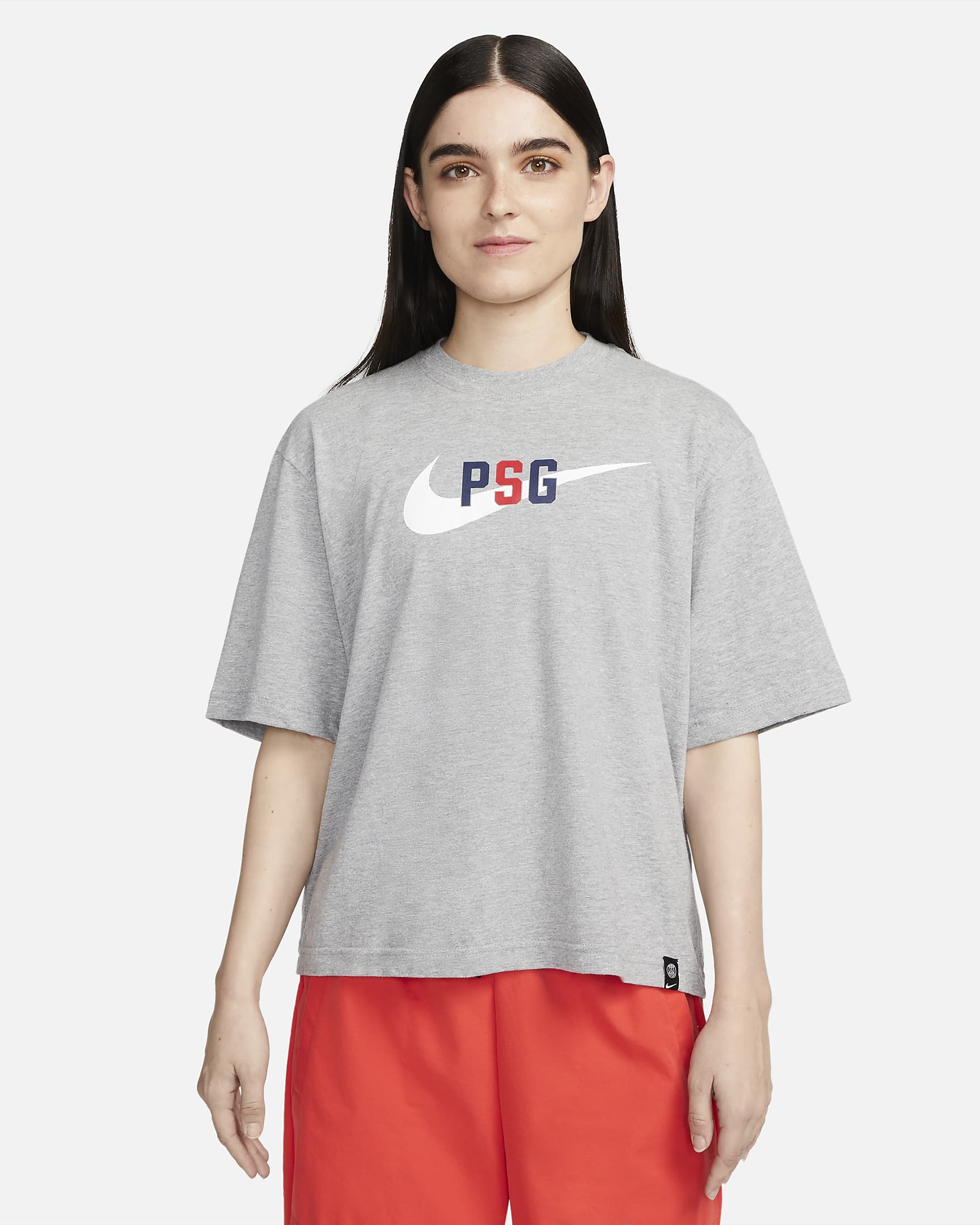 Paris Saint-Germain Swoosh Women's Nike Soccer T-Shirt - Dark Grey Heather