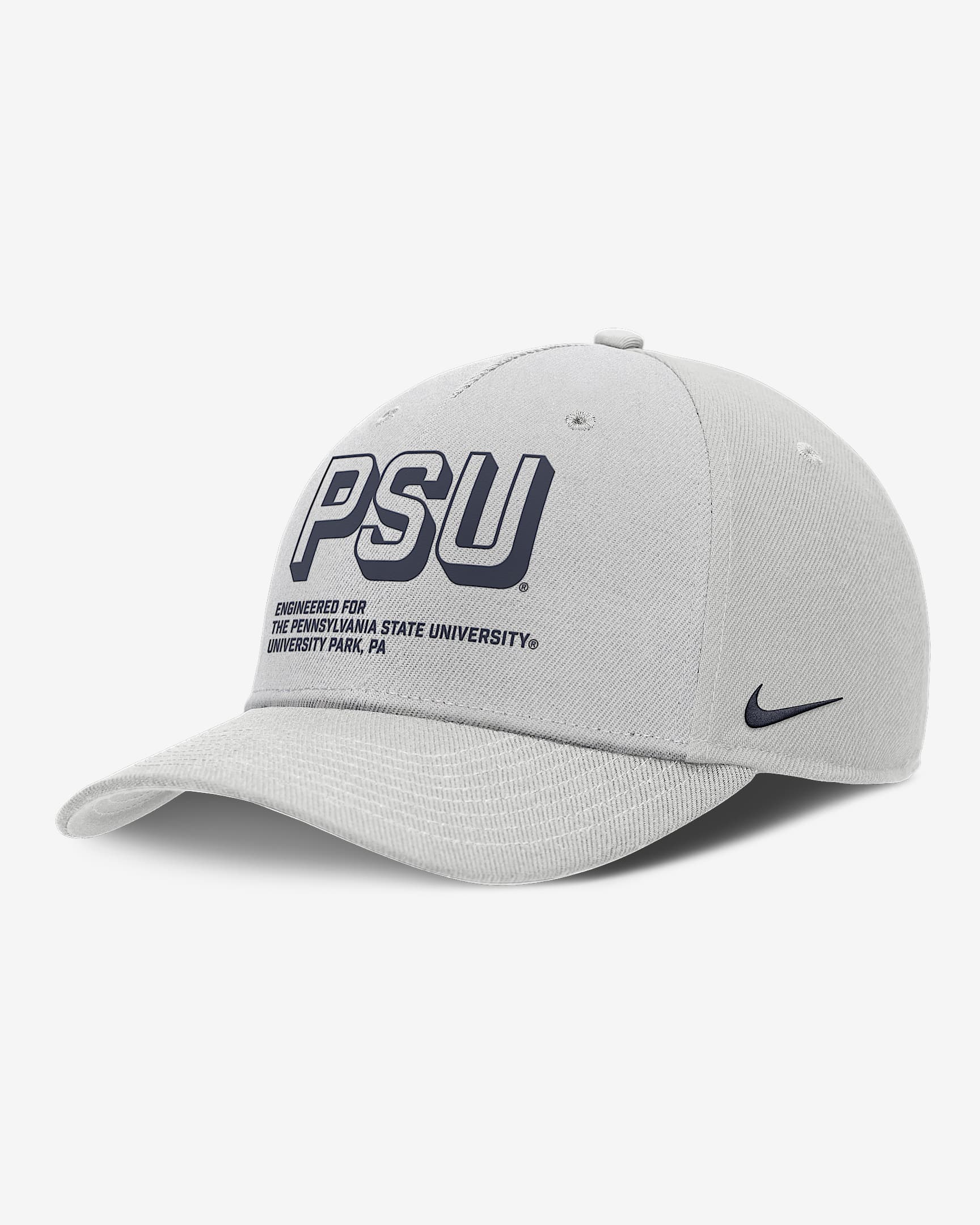 Penn State On-Field Primetime Rise Men's Nike College Adjustable Hat - Grey