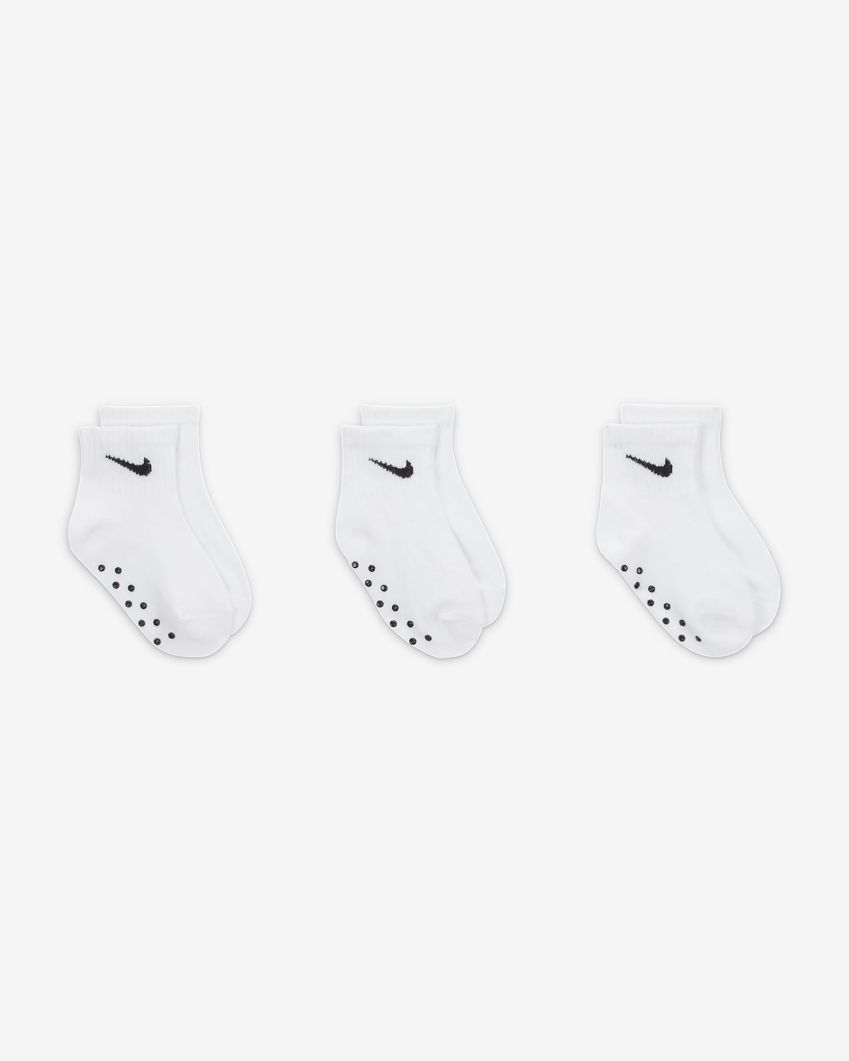 Conjunto de calcetines adherentes para bebé (6-12 meses) (6 pares) Nike Core Swoosh - Blanco