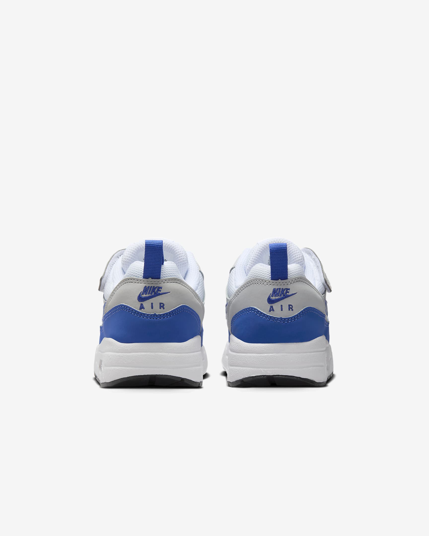 Nike Air Max 1 EasyOn Little Kids' Shoes - White/Neutral Grey/Black/Game Royal