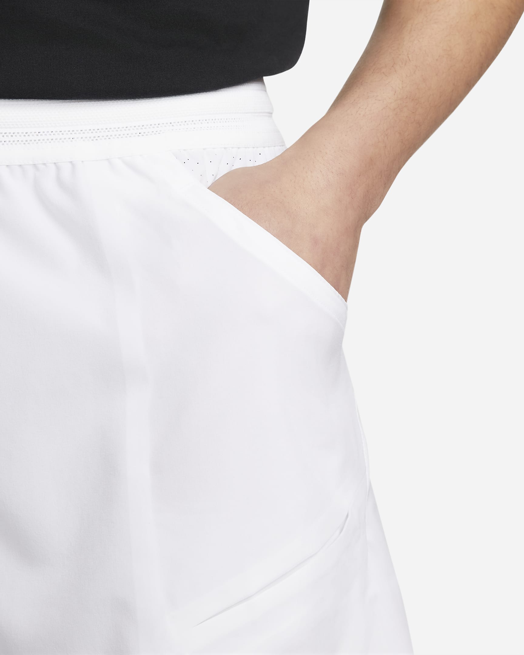 Shorts de tenis de 18 cm Nike Dri-FIT ADV para hombre Rafa - Blanco/Negro