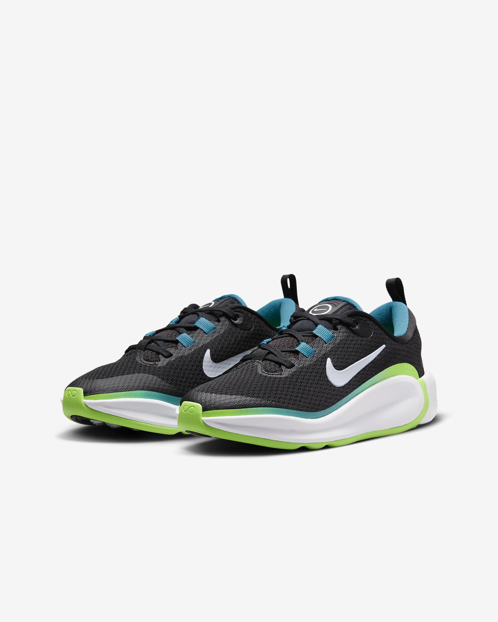 Nike Infinity Flow løpesko til store barn - Svart/Aquamarine/Green Strike/Football Grey