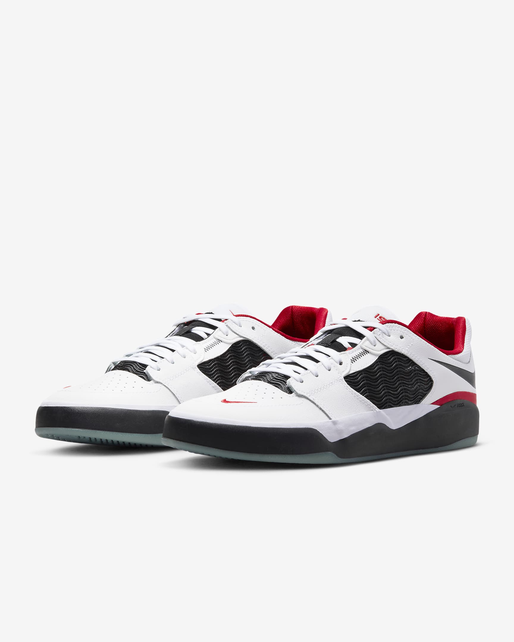 Nike SB Ishod Wair Premium Skate Shoes - White/University Red/Black/Black