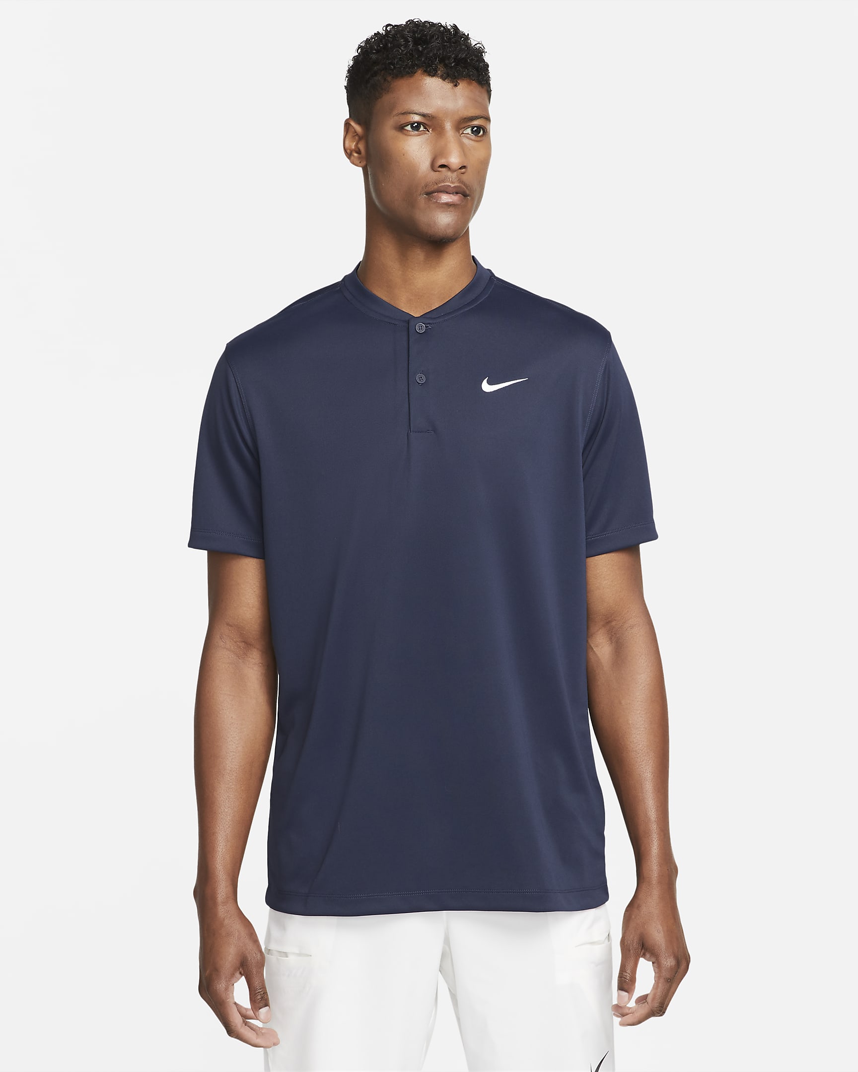 NikeCourt Dri-FIT Men's Tennis Blade Polo - Obsidian/White