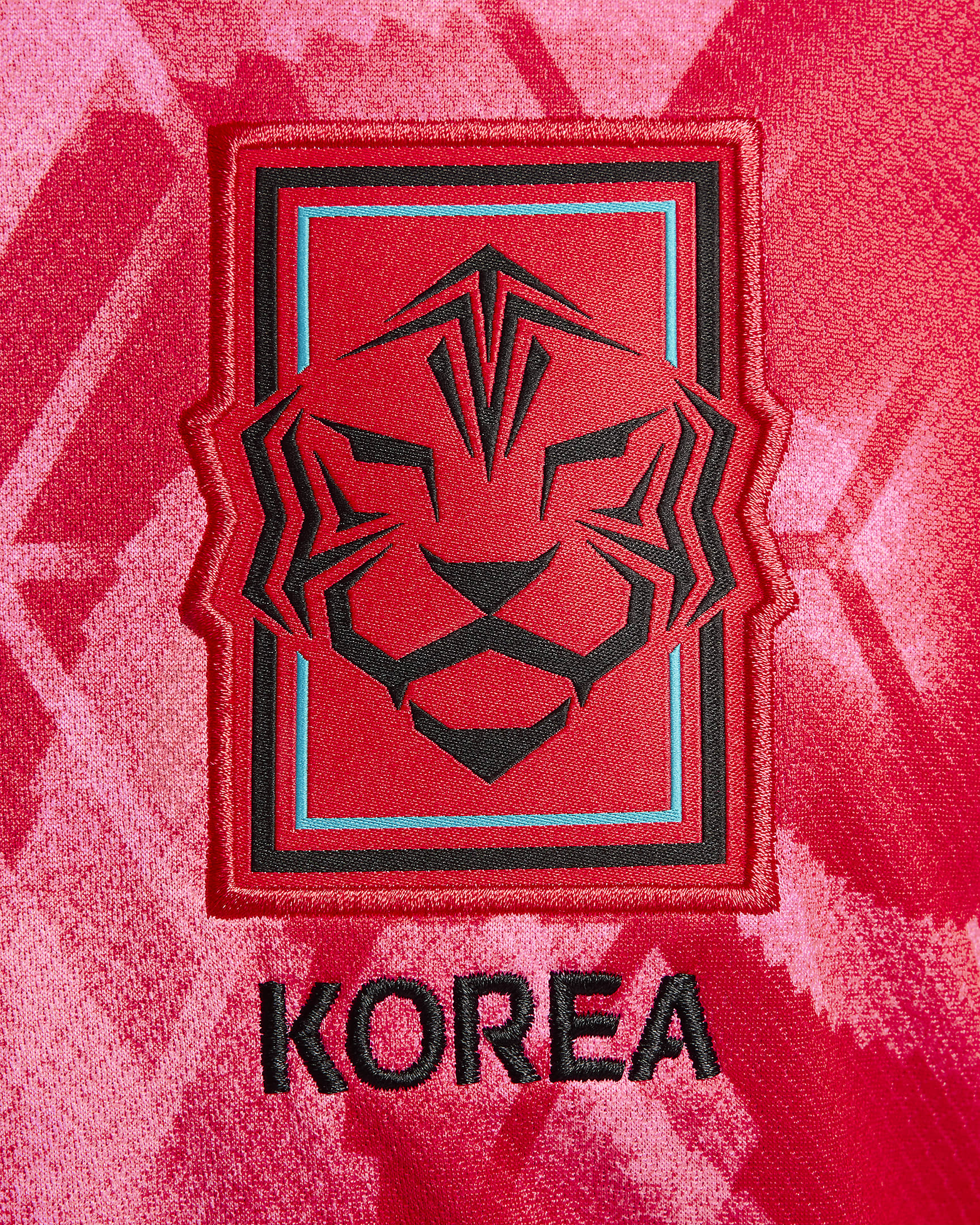 Korea 2024 Stadium 主場男款 Nike Dri-FIT 復刻版足球衣 - Global Red/Teal Nebula/黑色