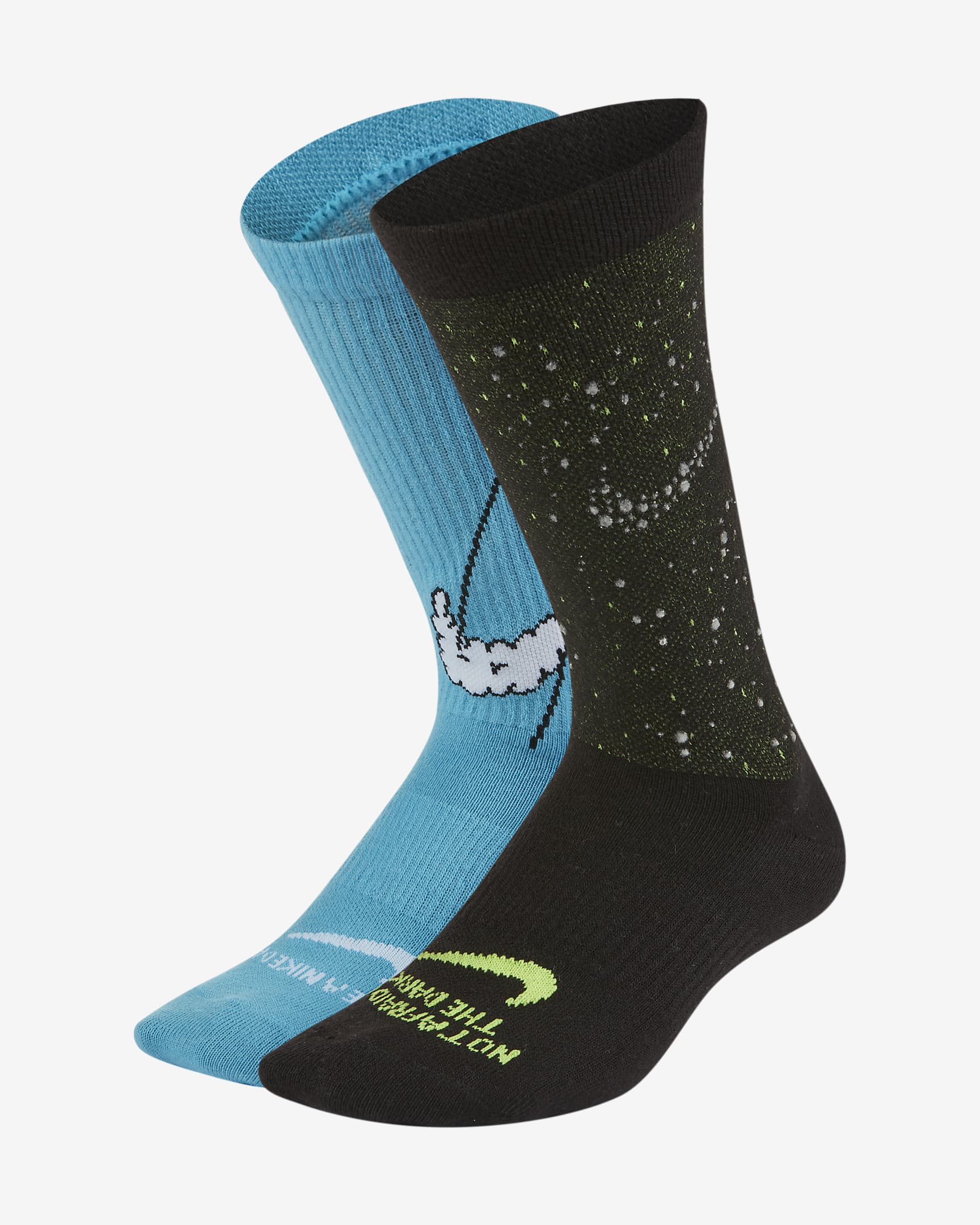 Nike Everyday Kids' Lightweight Crew Socks (2 Pairs) - Multi-Color