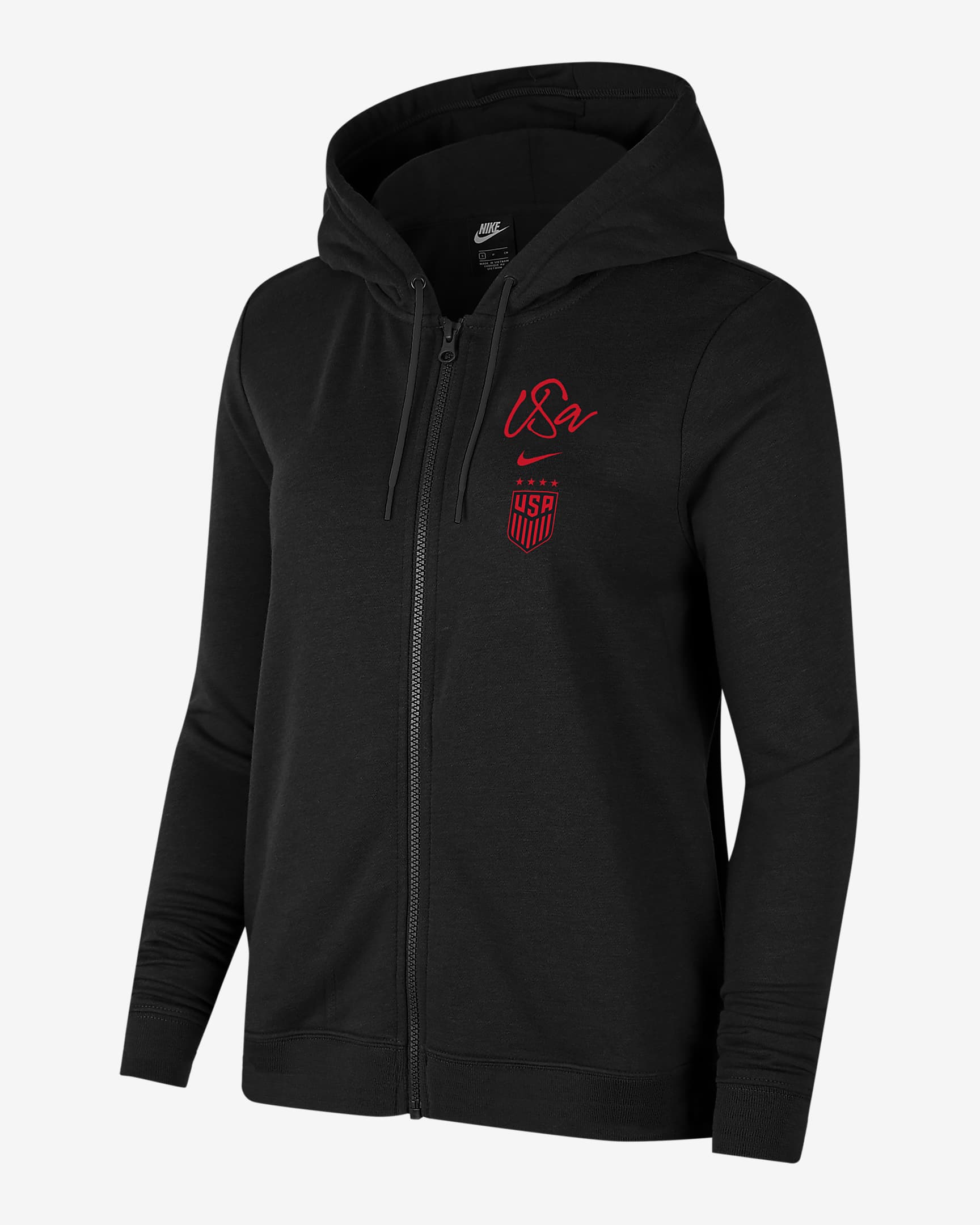 USWNT Women's Nike Soccer FullZip Fleece Hoodie.