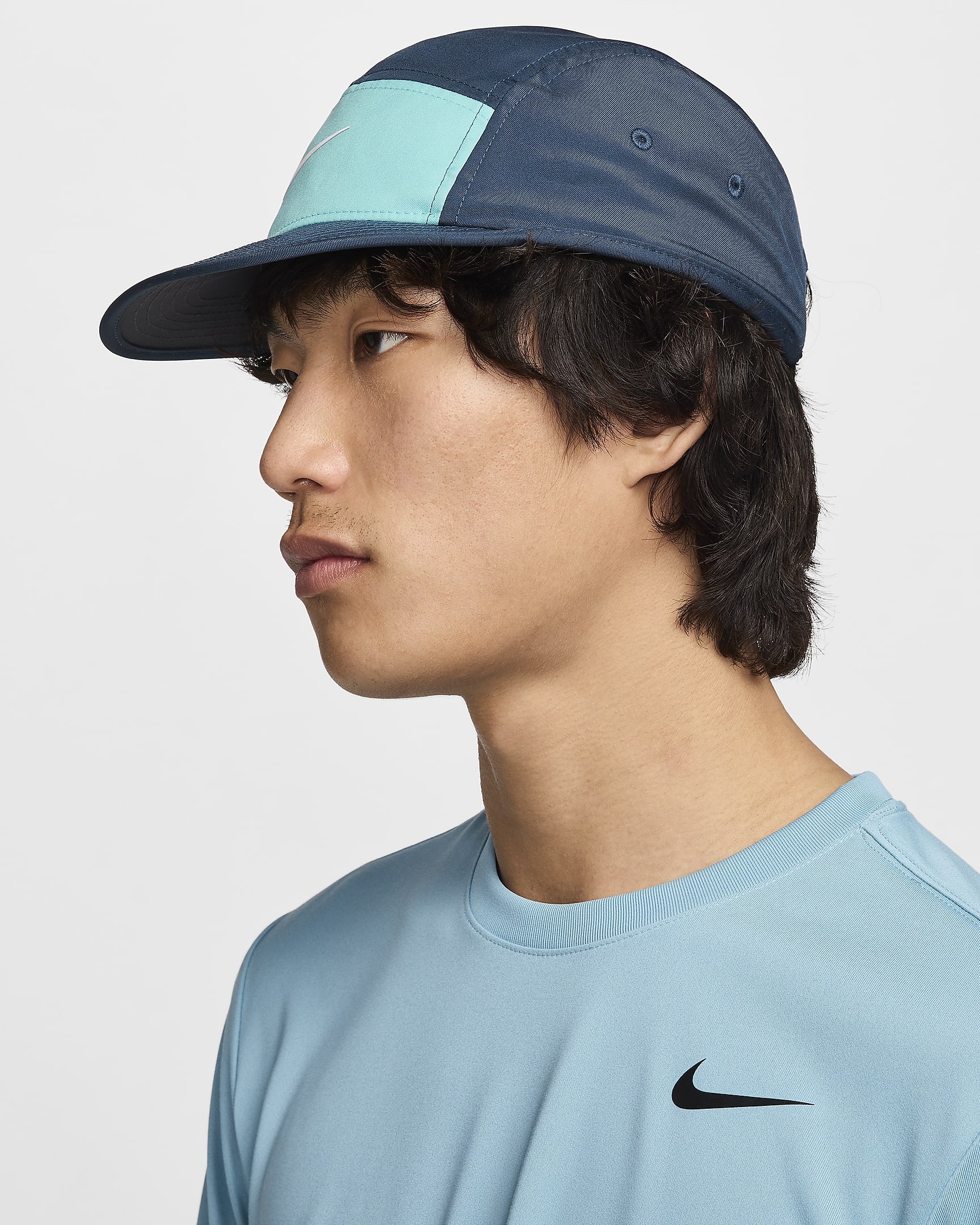 Nike Dri-FIT Fly Unstructured Swoosh Cap - Armory Navy/Green Frost/Anthracite/White