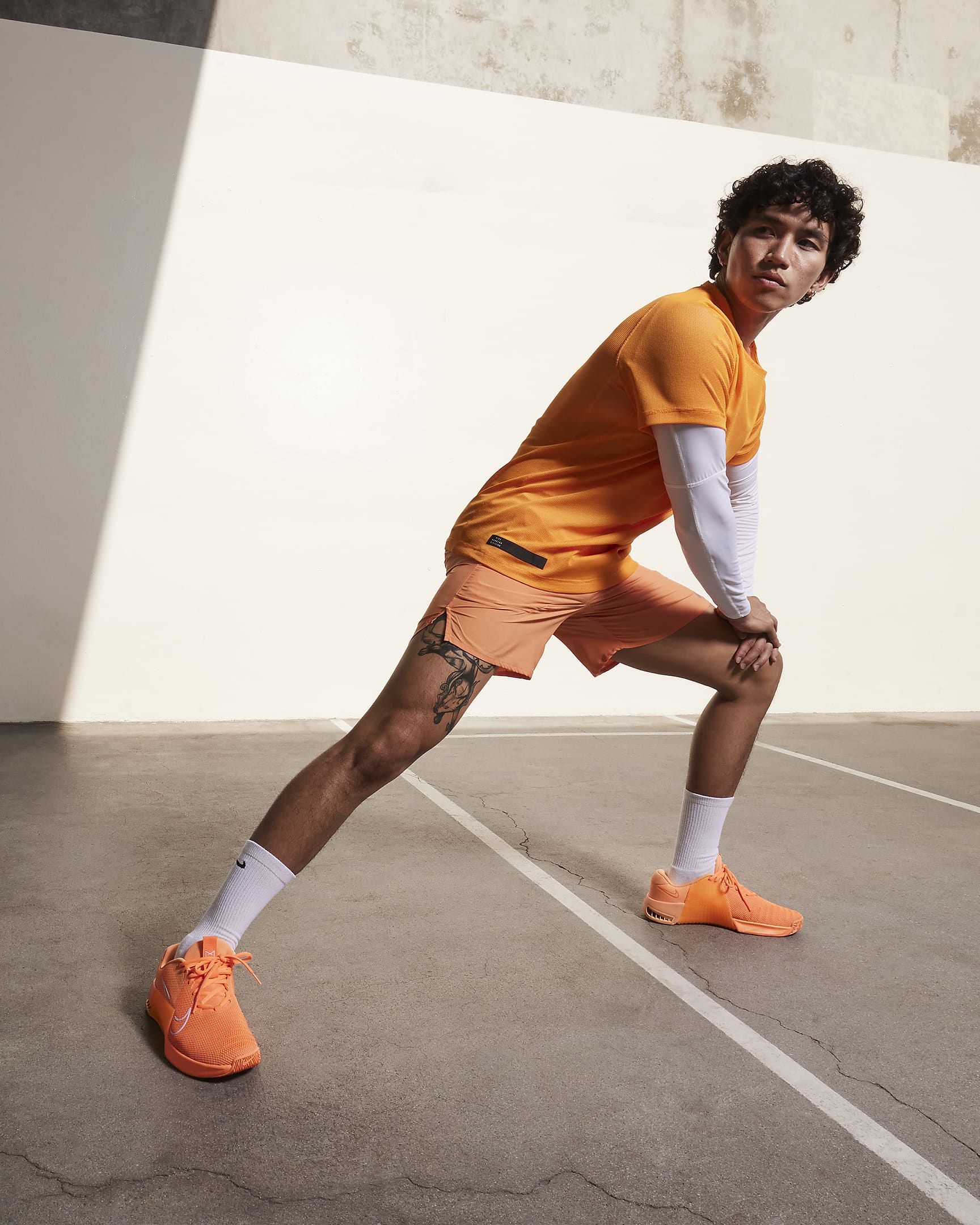 Tenis de entrenamiento para hombre Nike Metcon 9 AMP - Naranja atómico/Melocotón hielo/Crema melocotón/Blanco