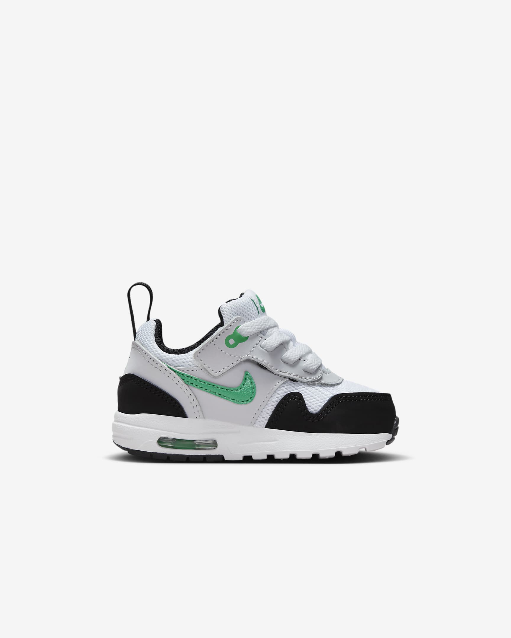 Buty dla niemowląt i maluchów Air Max 1 EasyOn - Biel/Pure Platinum/Czerń/Stadium Green