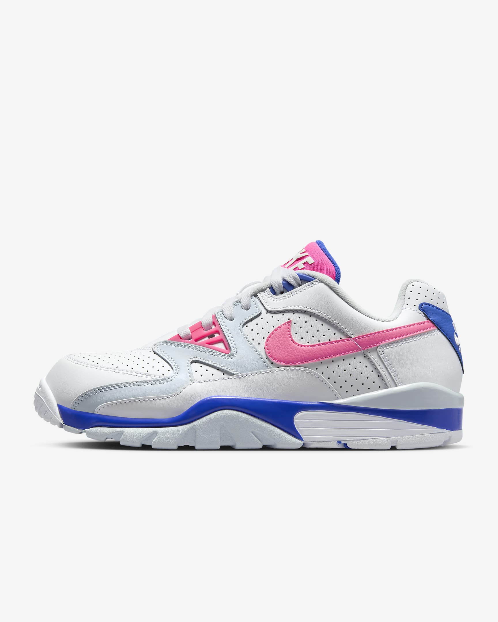 Tenis Nike Air Cross Trainer 3 Low - Blanco/Azul carrera/Plata liso/Hiperrosa