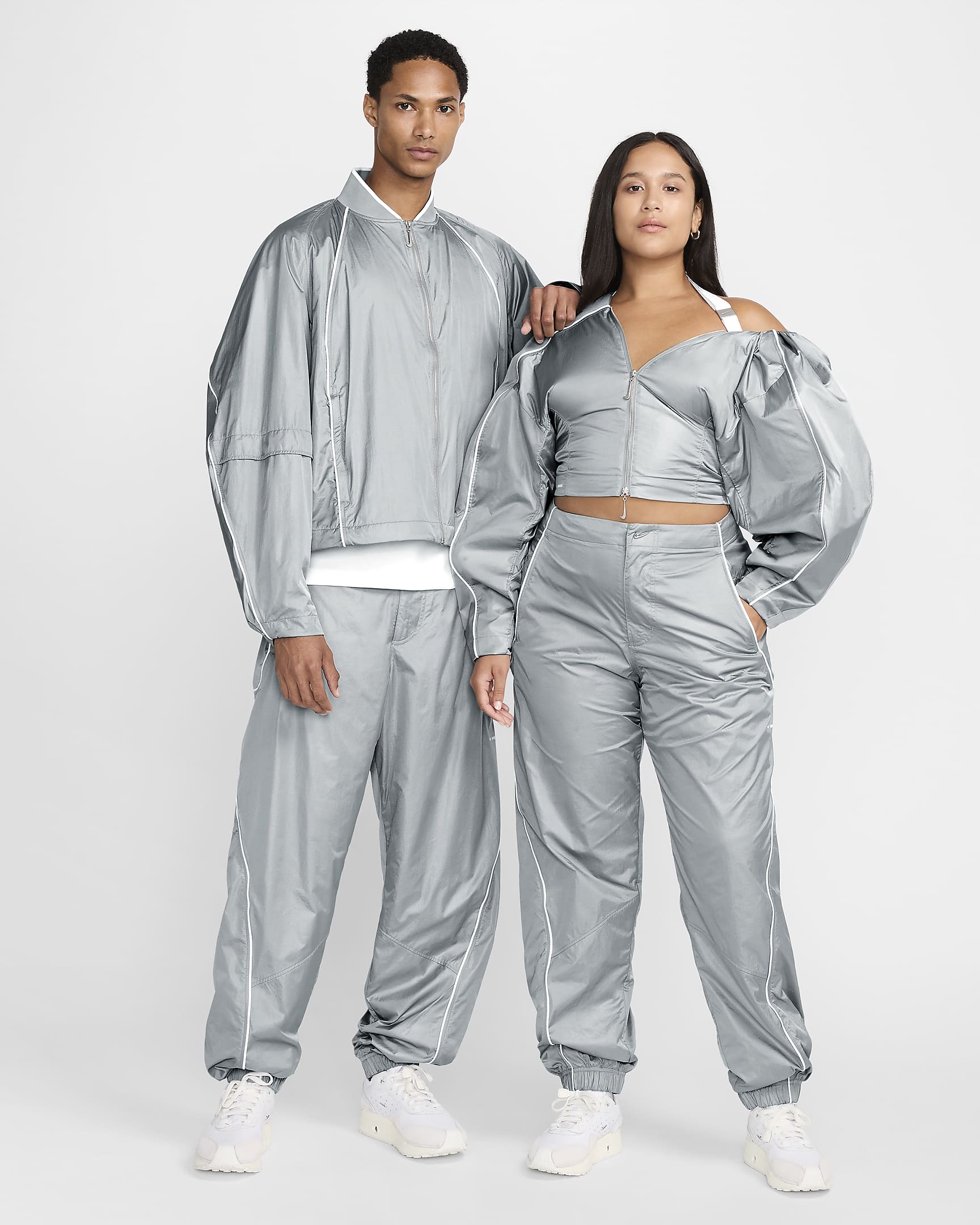 Nike x Jacquemus Track-Pants - Particle Grey/Weiß