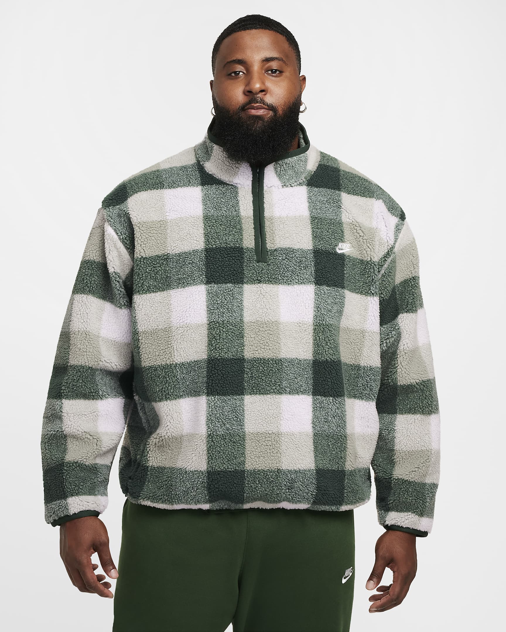 Nike Club Men's Winterized Half-Zip - Fir/Sail/Jade Horizon