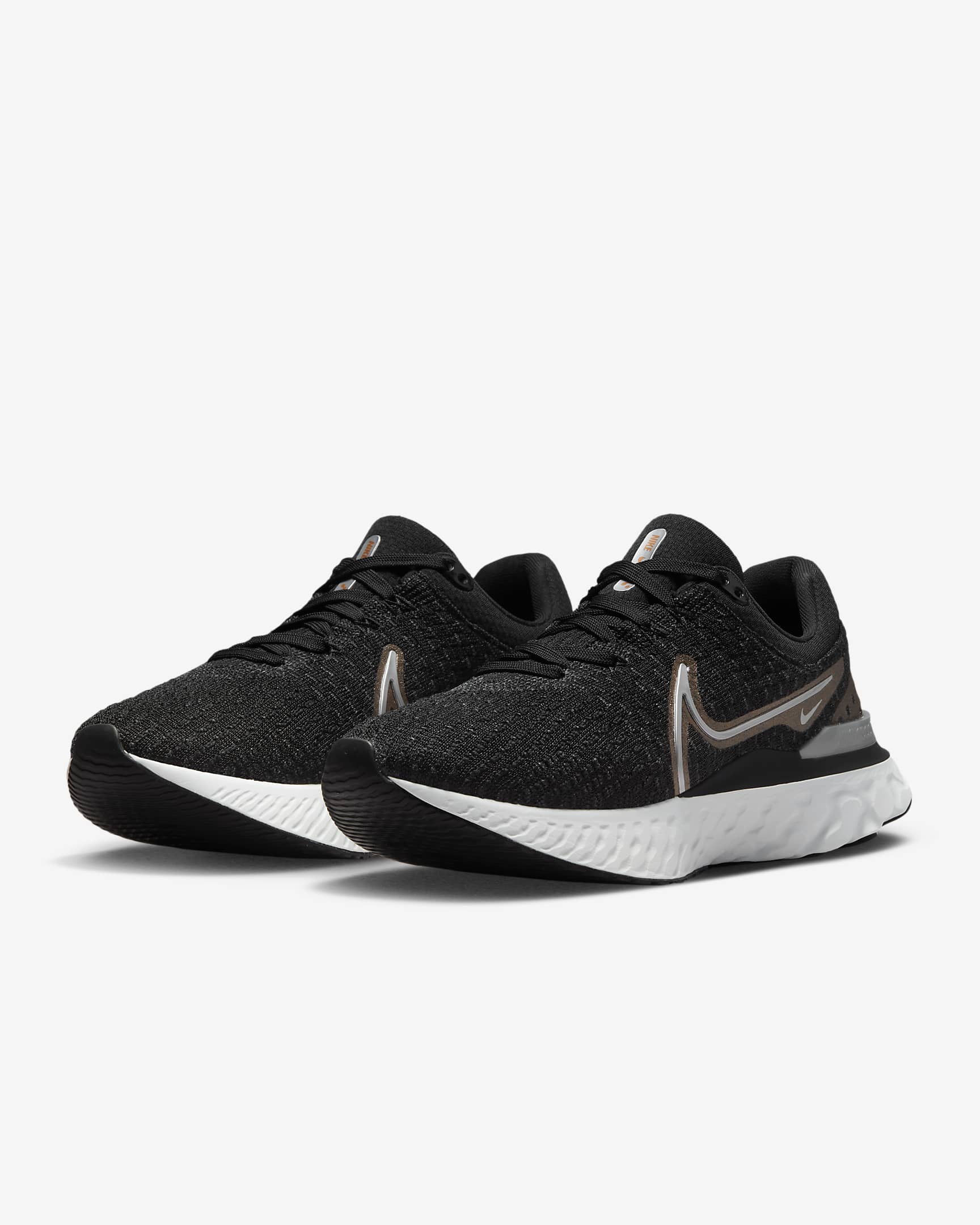 Nike React Infinity 3 Women's Road Running Shoes - Black/Anthracite/Metallic Copper/Metallic Silver