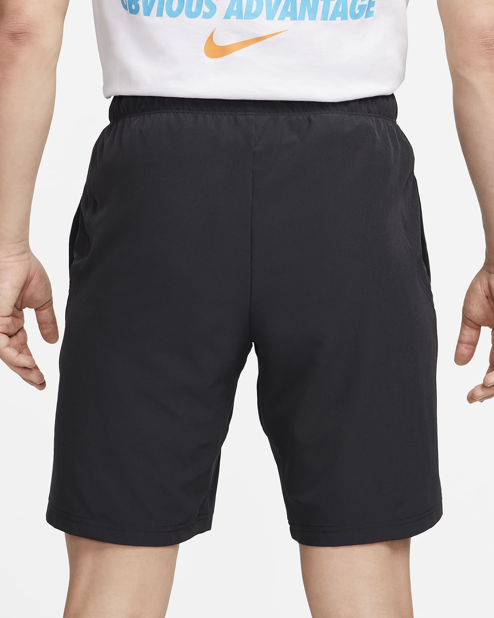 NikeCourt Advantage Men's Dri-FIT 18cm (approx.) Tennis Shorts - Black/Black/White