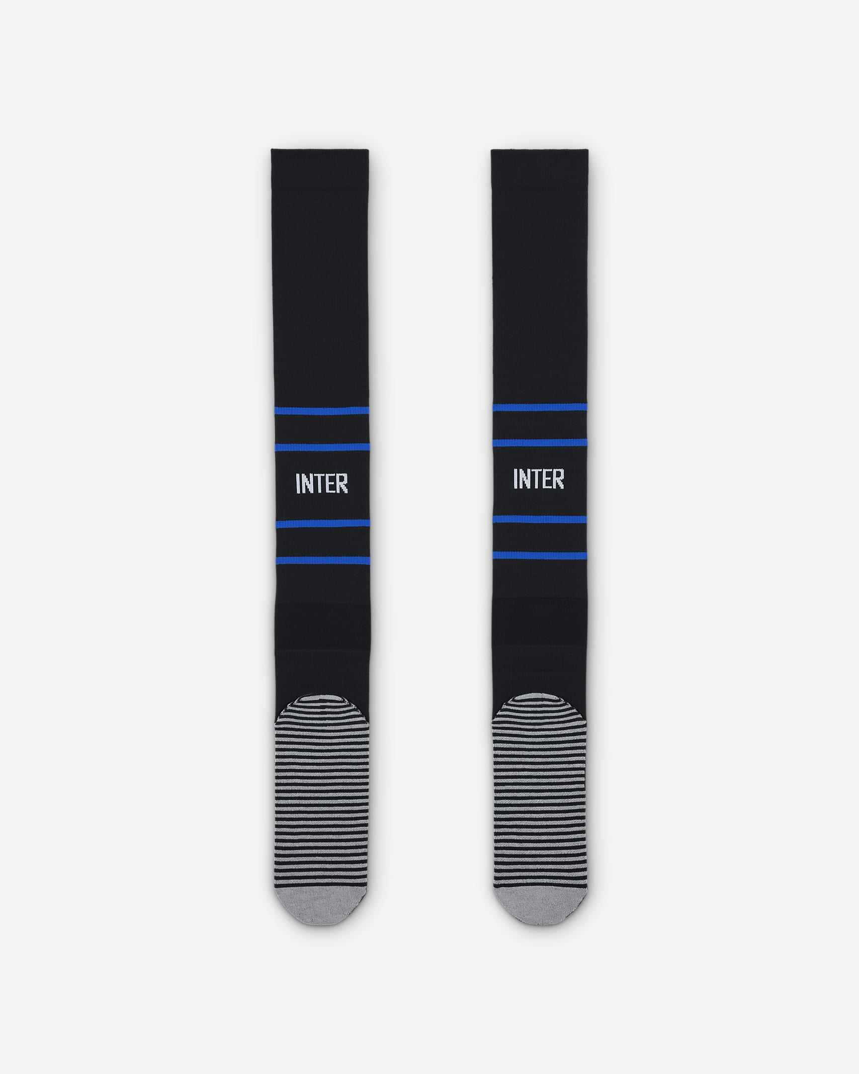 Chaussettes de foot montantes Nike Dri-FIT Inter Milan Strike Domicile/Extérieur - Noir/Lyon Blue/Blanc