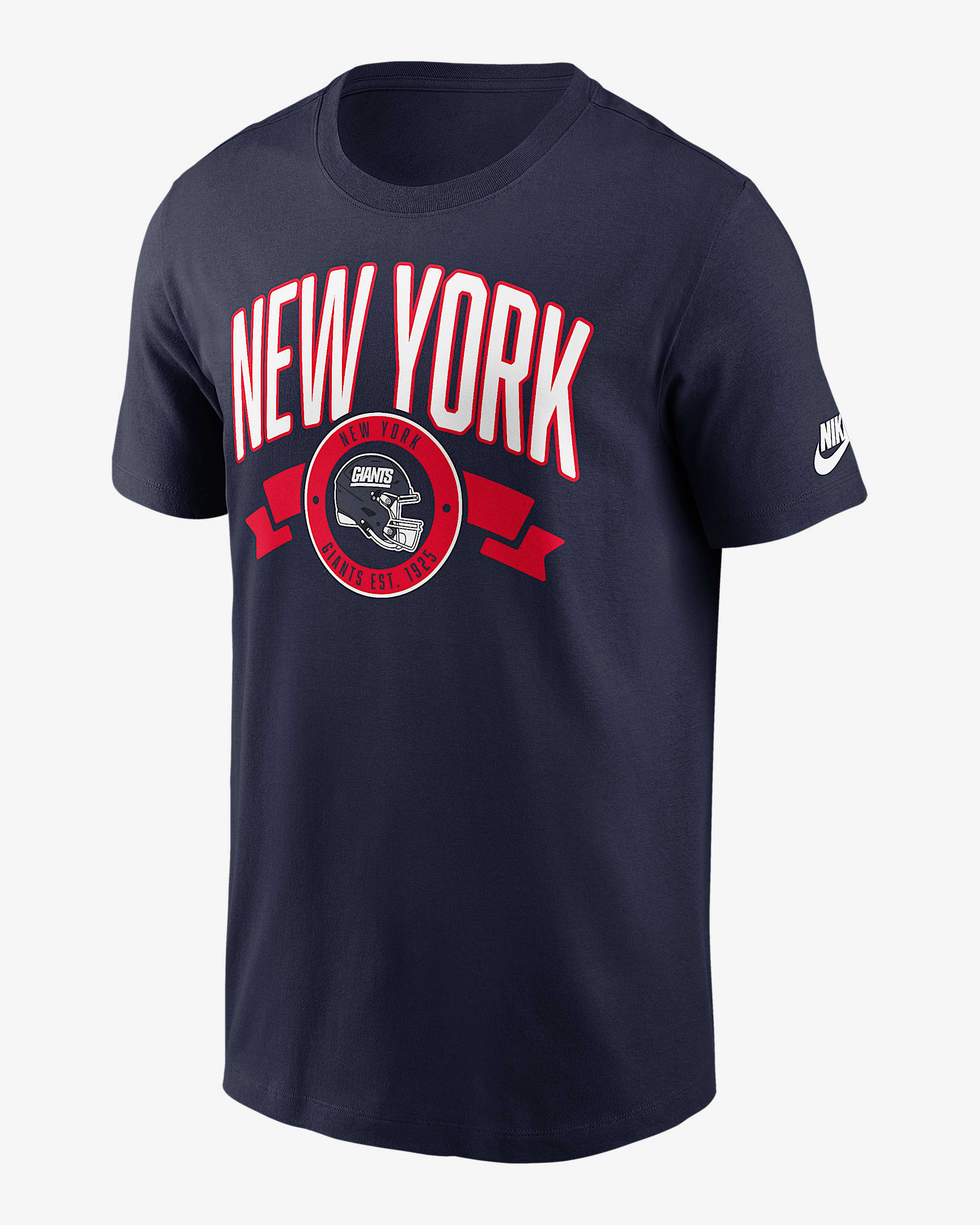 New York Giants Rewind Front And Back Hit Essential Men's Nike NFL T-Shirt - Navy