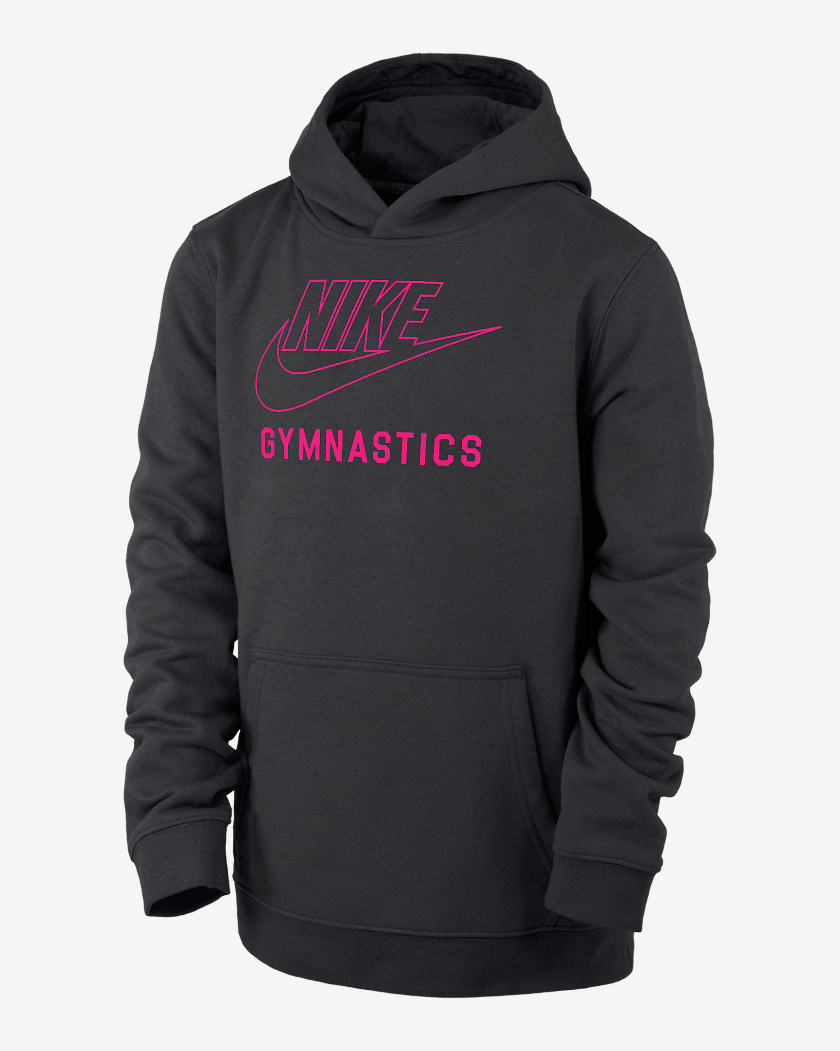 Nike Swoosh Club Fleece Big Kids' Gymnastics Pullover Hoodie - Black