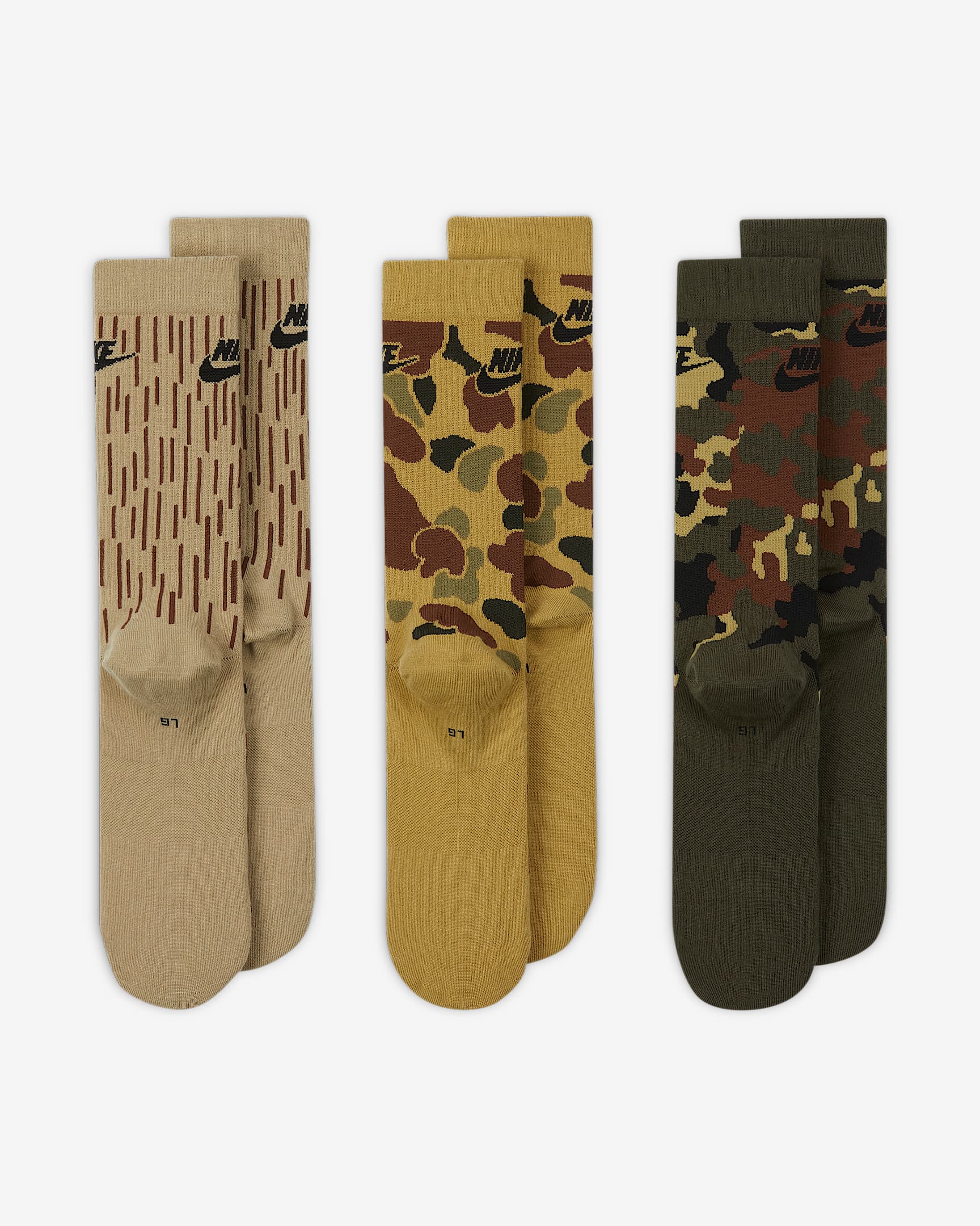 Nike Everyday Essential Crew Socks (3 Pairs). Nike ID