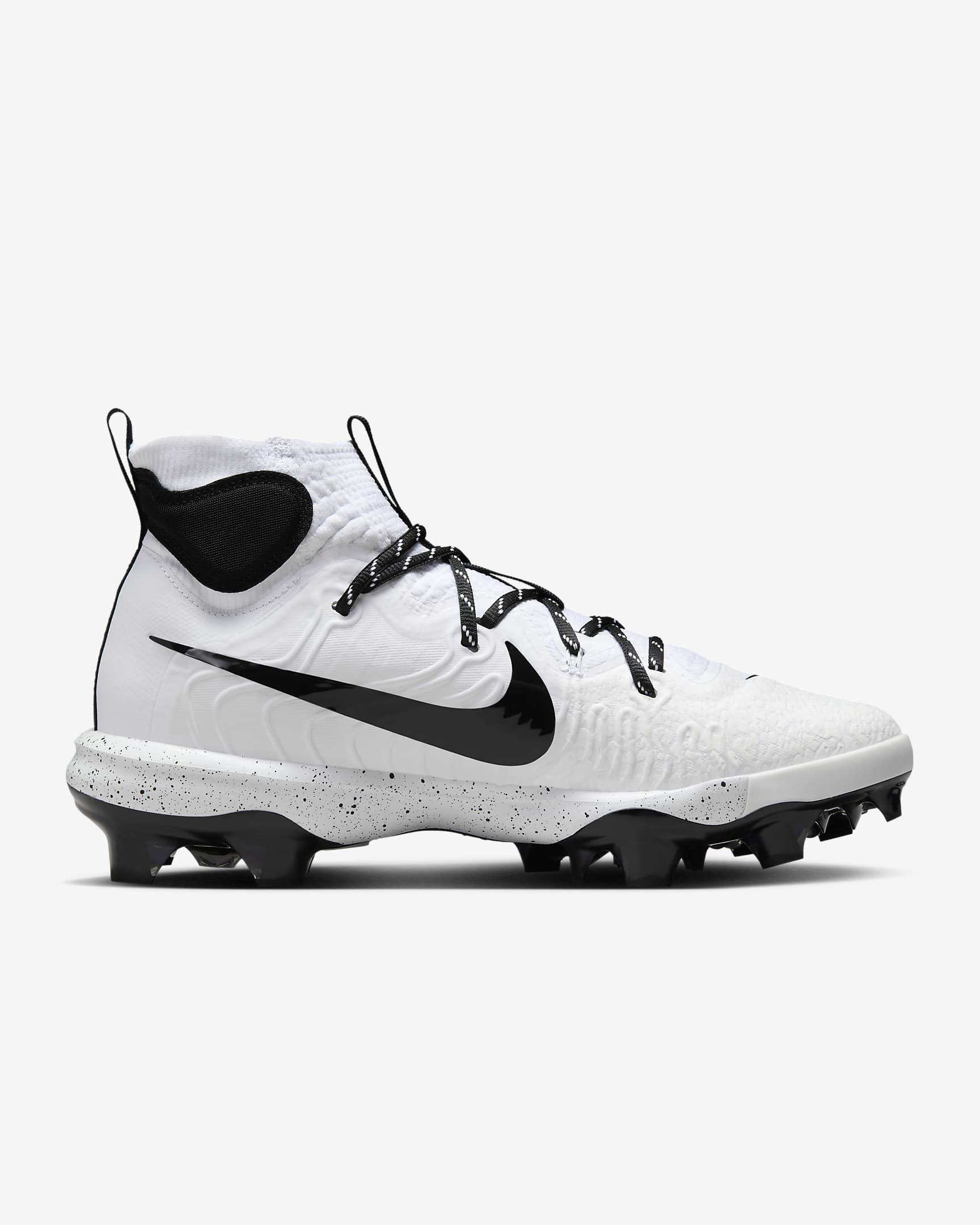 Nike Alpha Huarache NXT MCS Men's Baseball Cleats - White/Black