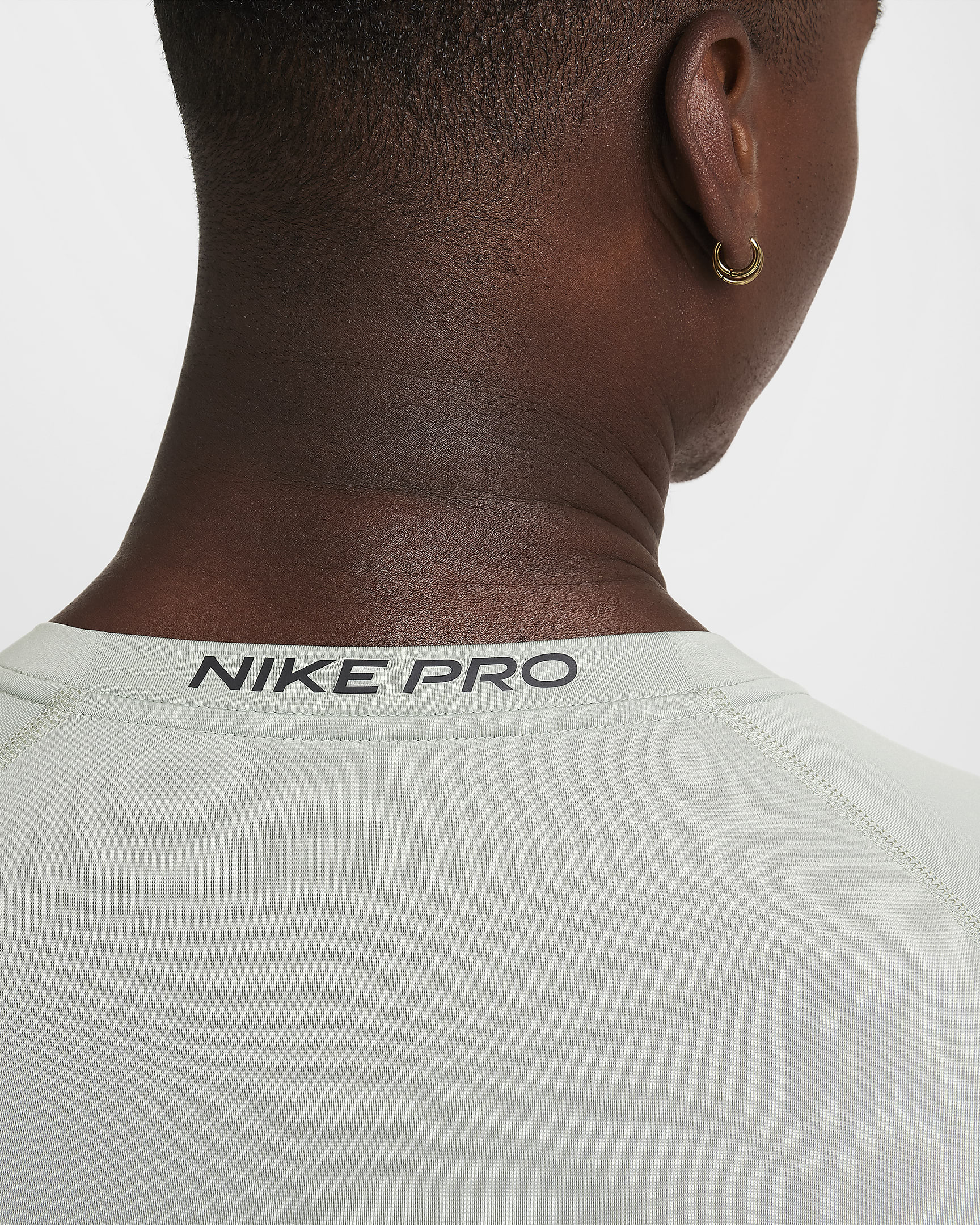 Męska przylegająca koszulka z długim rękawem do fitnessu Dri-FIT Nike Pro - Jade Horizon/Czerń