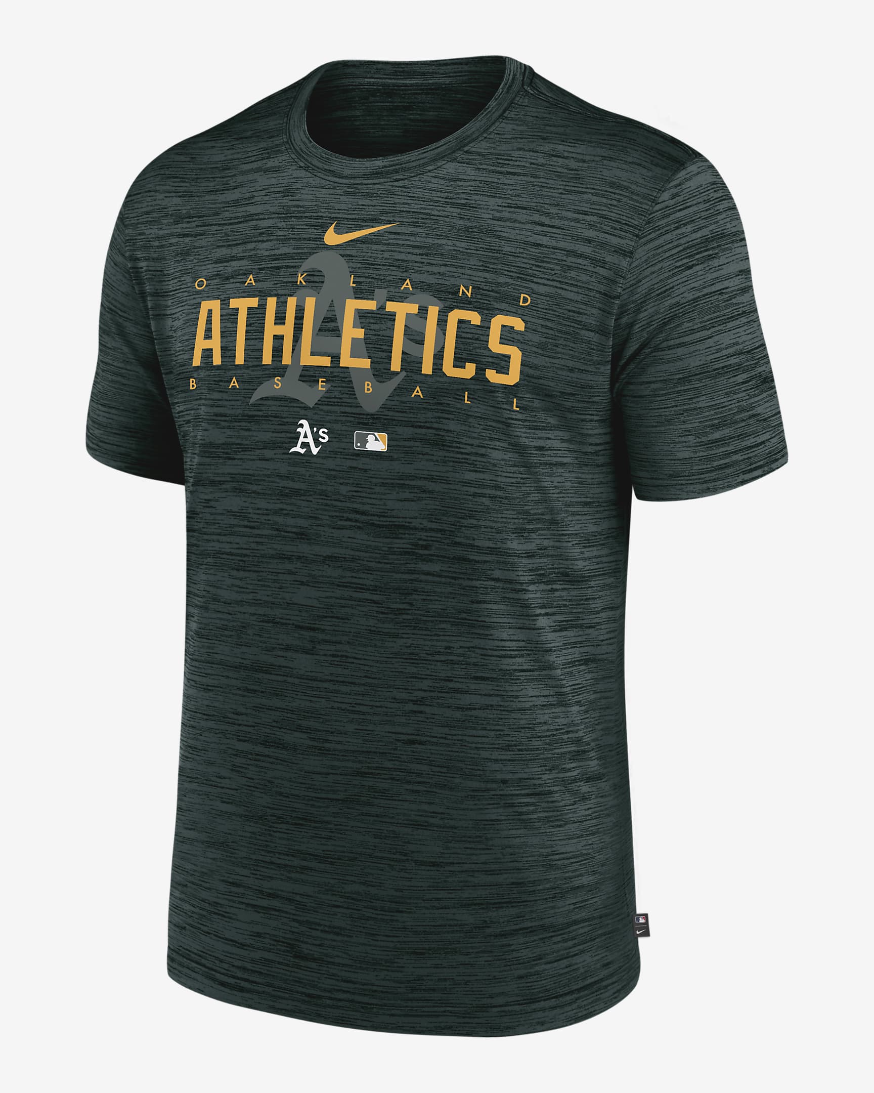 Nike Dri-FIT Velocity Practice (MLB Oakland Athletics) Men's T-Shirt ...