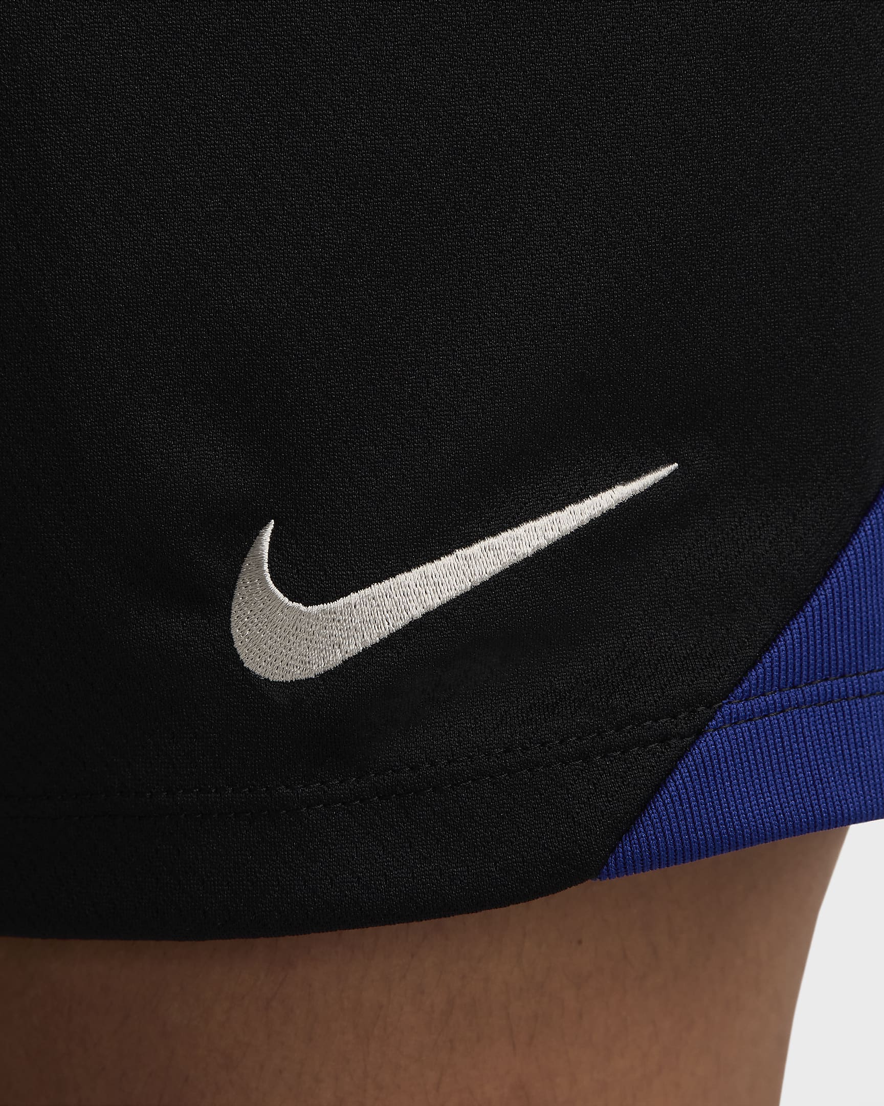 FC Barcelona Strike Nike Dri-FIT knit voetbalshorts voor dames - Zwart/Noble Red/Deep Royal Blue/Light Orewood Brown