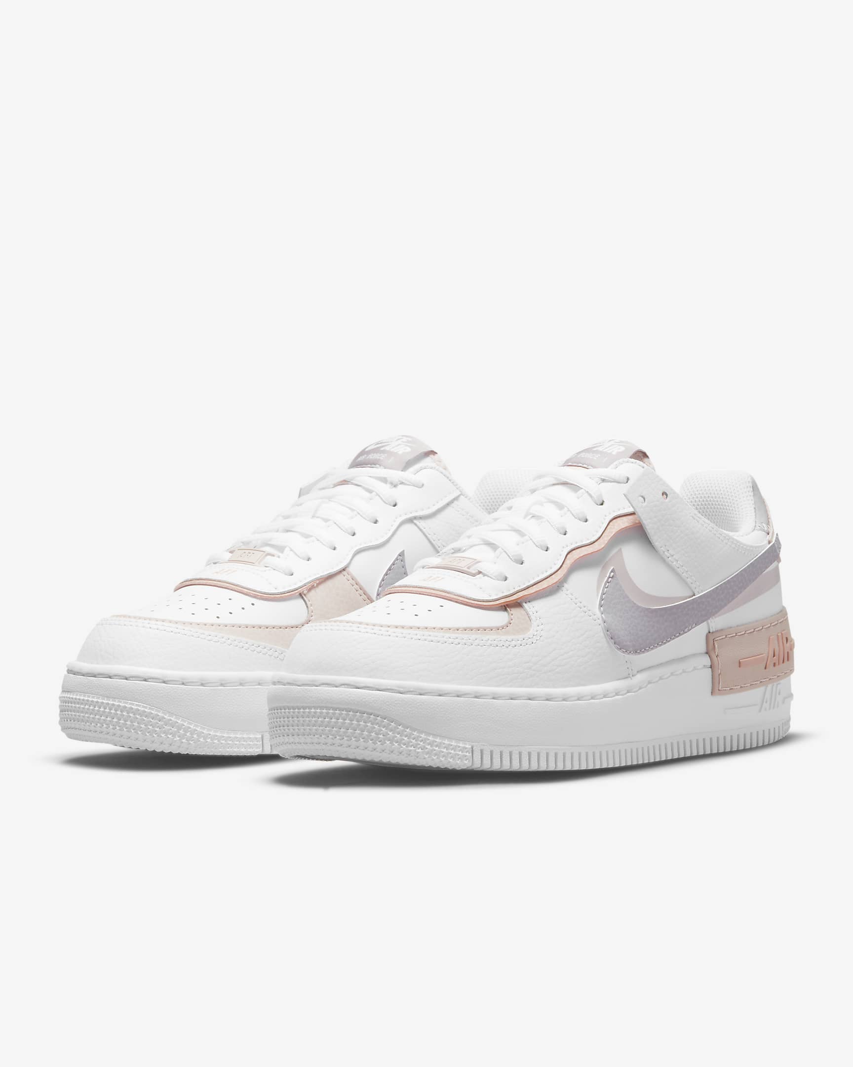 Nike Air Force 1 Shadow damesko - Hvit/Pink Oxford/Rose Whisper/Amethyst Ash