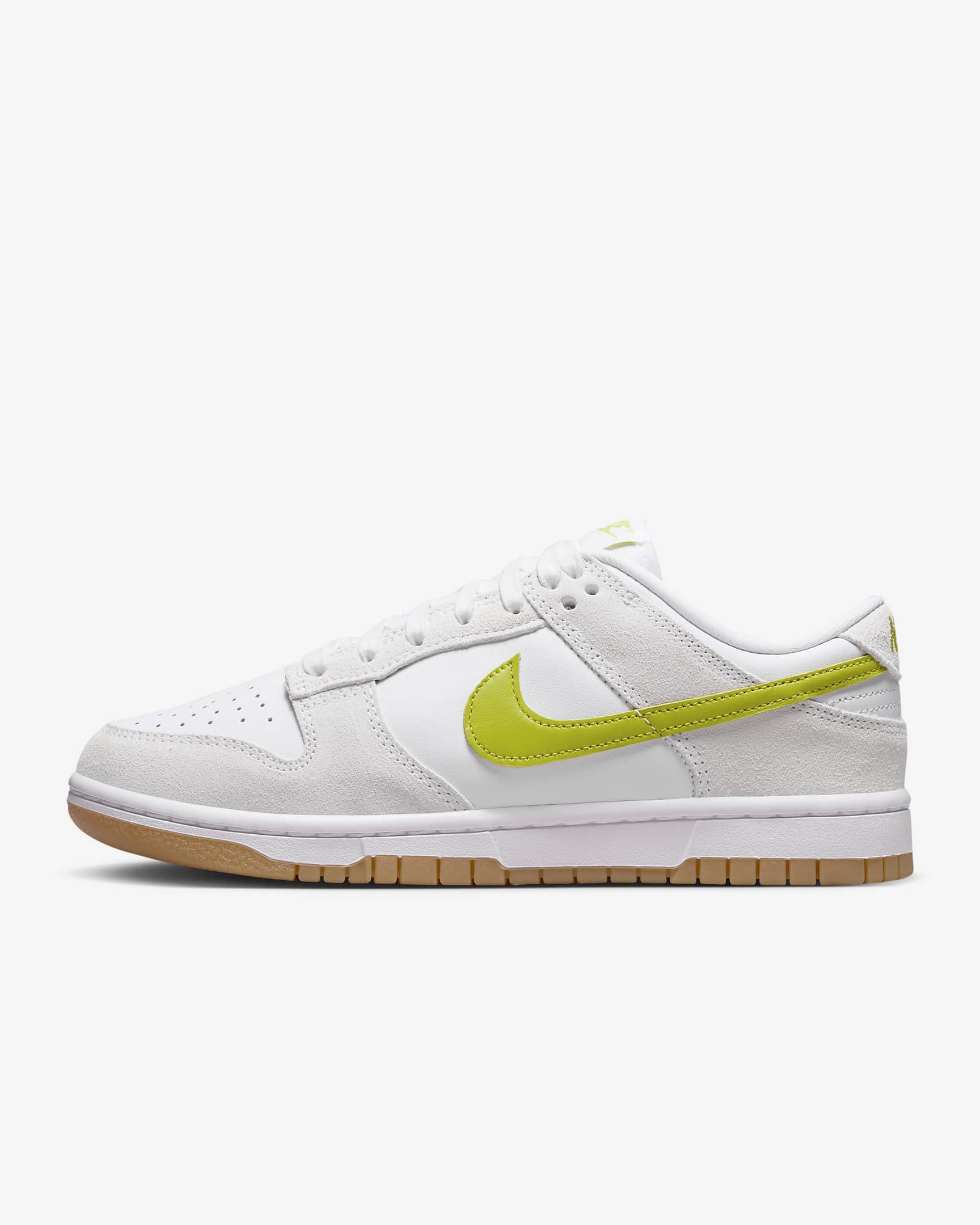 Tenis para mujer Nike Dunk Low - Blanco/Amarillo goma/Cactus brillante