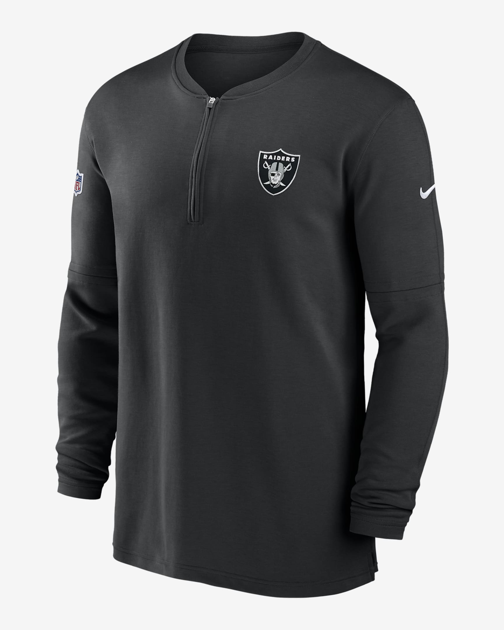 Las Vegas Raiders Sideline Men’s Nike Dri-FIT NFL 1/2-Zip Long-Sleeve ...
