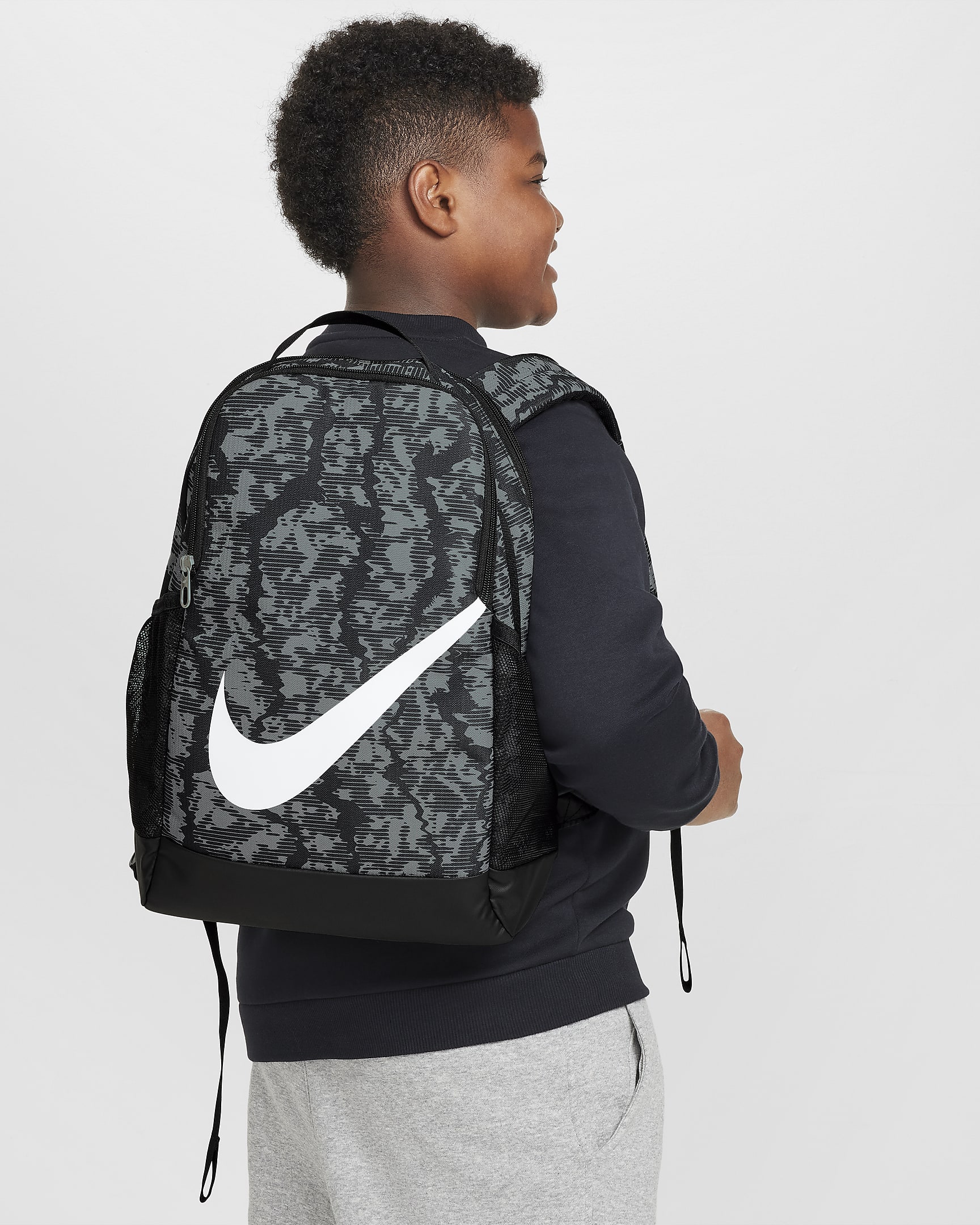 Sac à dos Nike Brasilia pour enfant (18 L) - Noir/Noir/Blanc