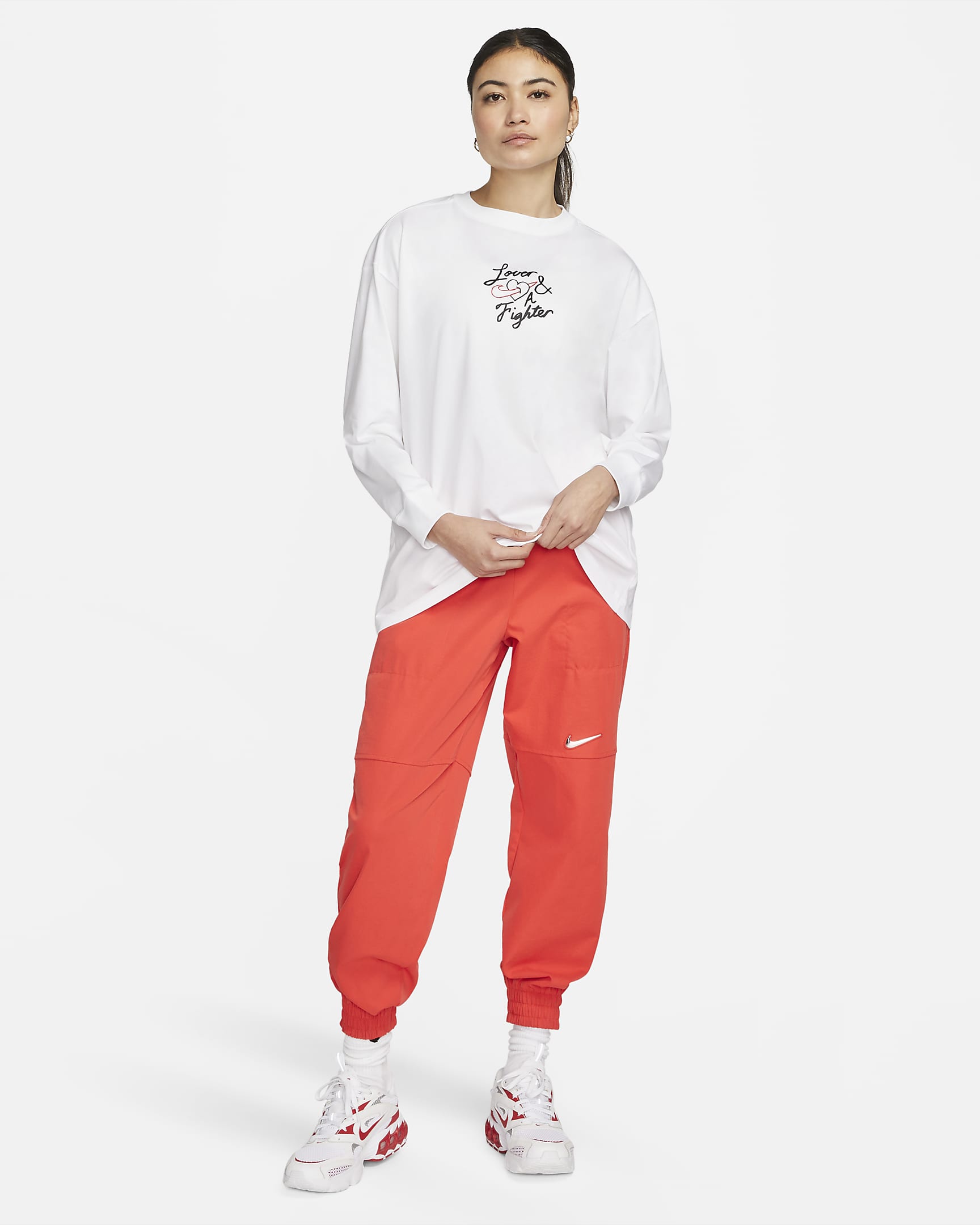 Nike Sportswear Women's Oversized Long-Sleeve T-Shirt - White