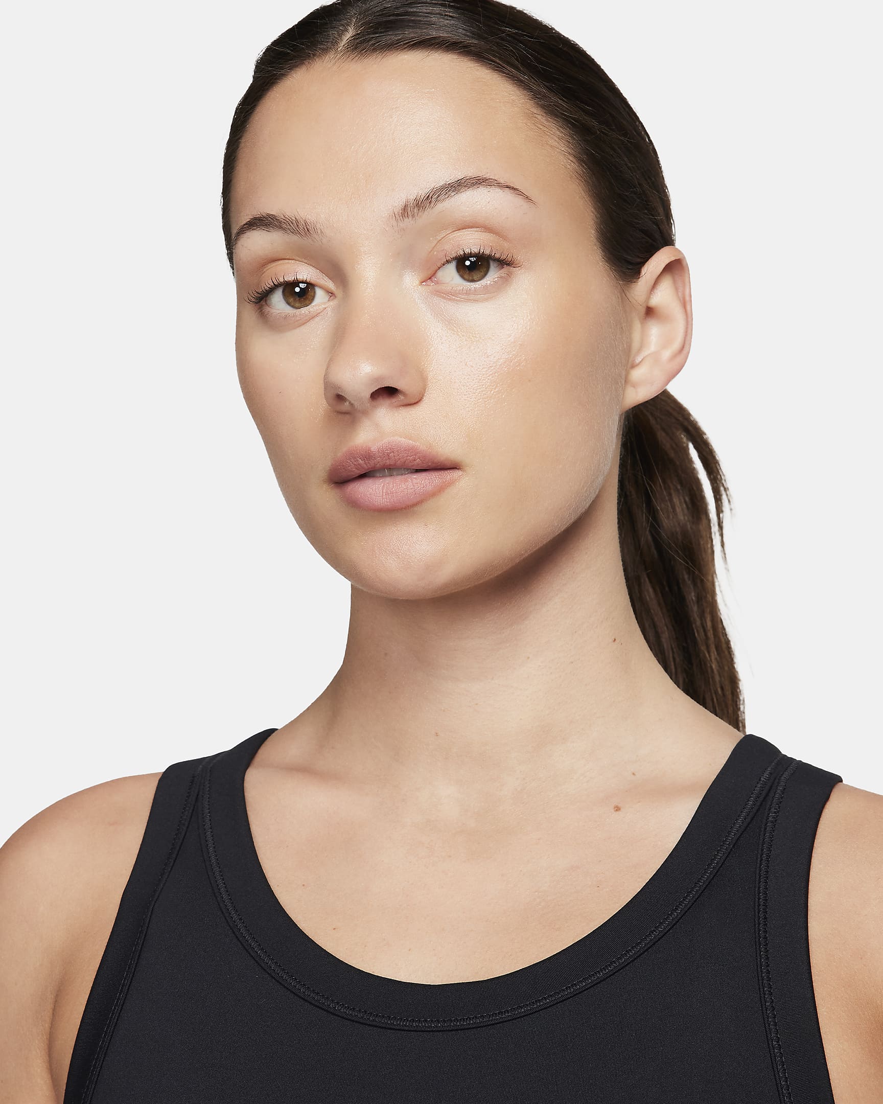 Nike One Fitted Women's Dri-FIT Strappy Cropped Tank Top - Black/Black