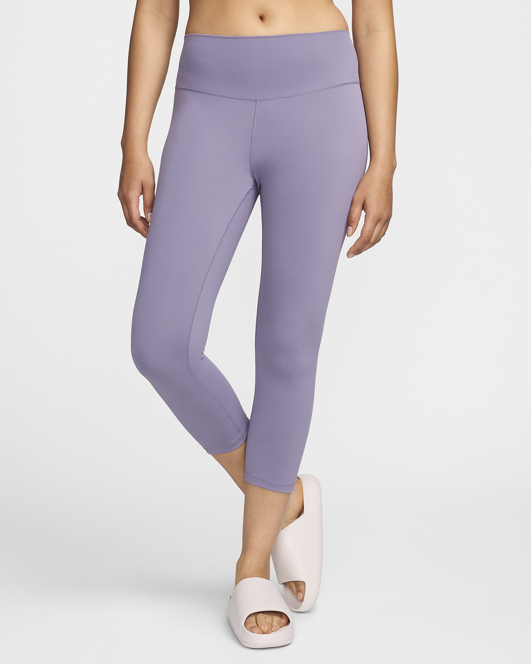Nike One Women's High-Waisted Crop Leggings - Daybreak/Black