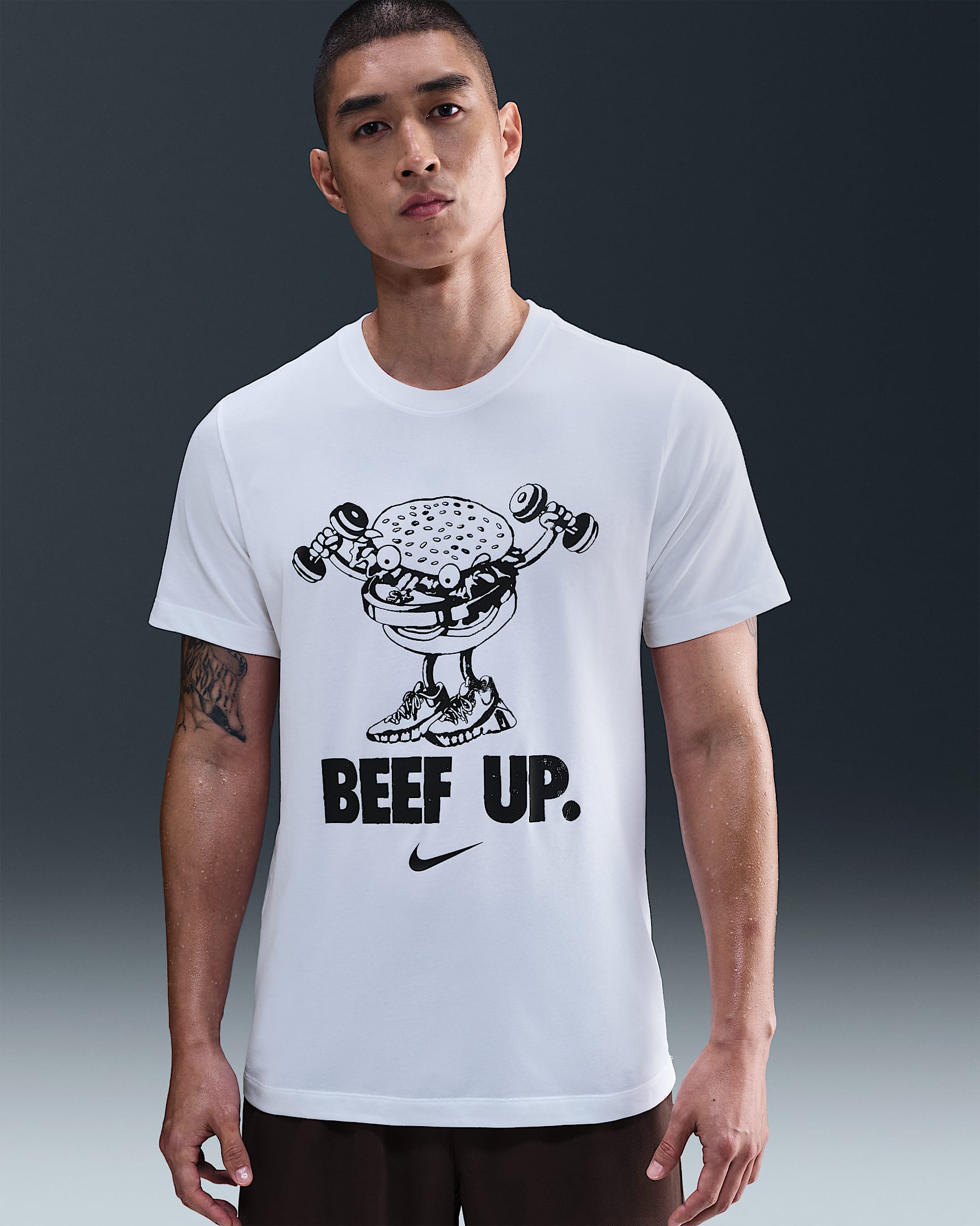 Nike Men's Dri-FIT Training T-Shirt - White