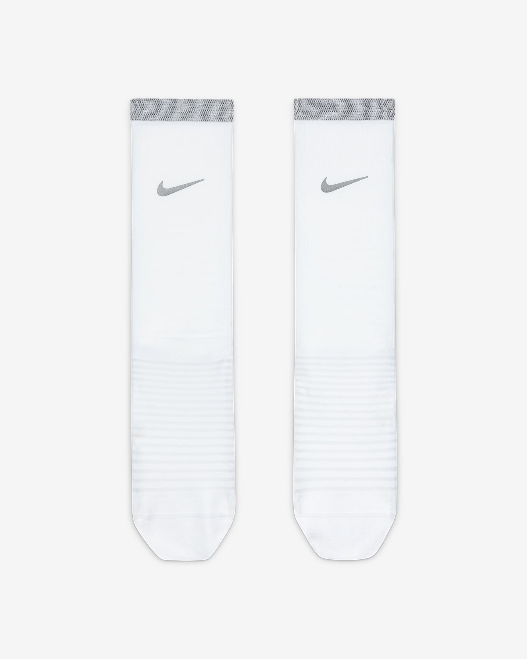 Nike Spark Lightweight Running Crew Socks - White/Reflect Silver