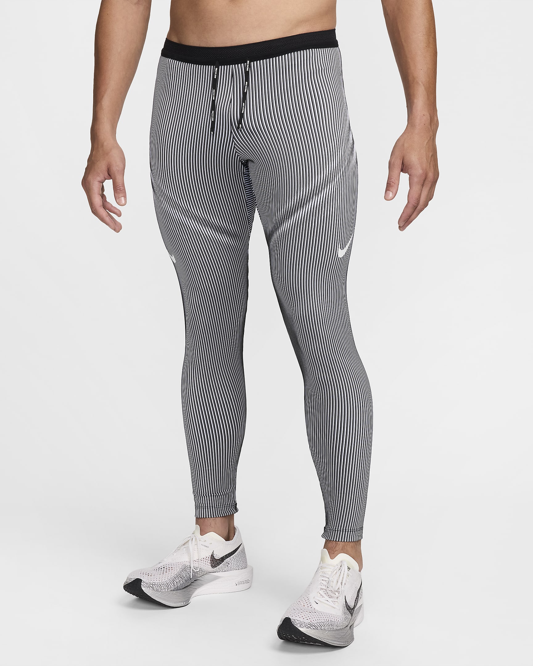 Mallas de correr Dri-FIT ADV para hombre Nike AeroSwift - Negro/Gris hierro/Blanco/Blanco cumbre