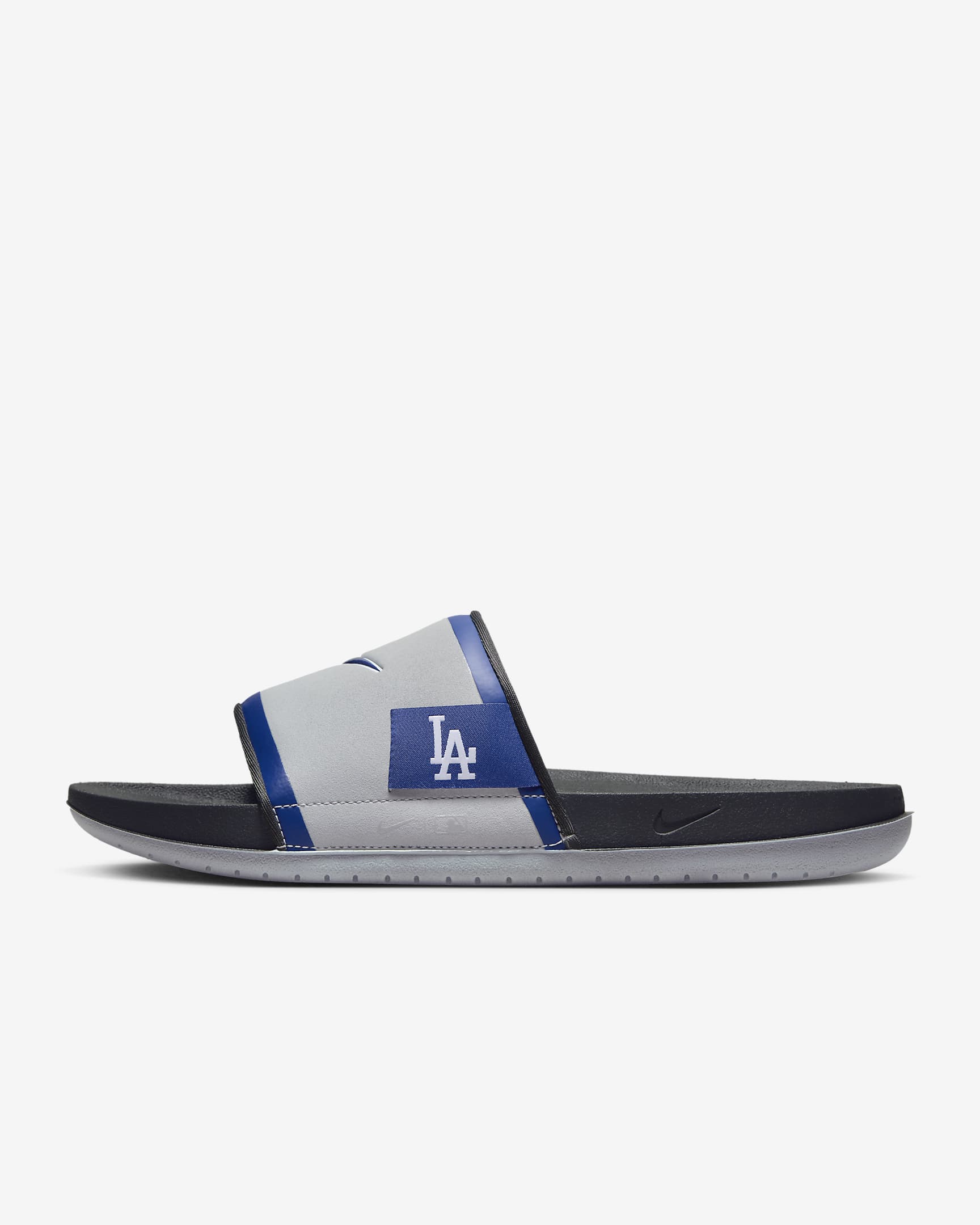 Nike Offcourt (Los Angeles Dodgers) Offcourt Slides - Wolf Grey/Dark Smoke Grey/Deep Royal Blue