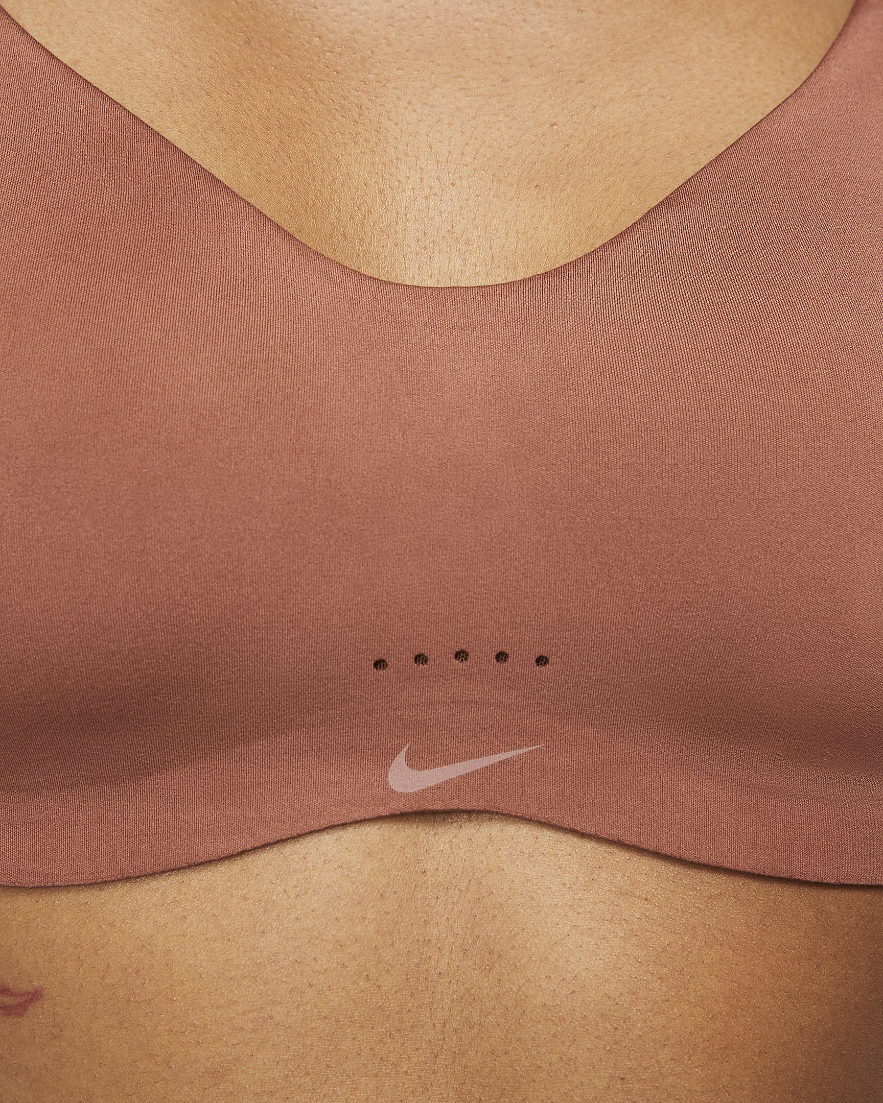 Nike Alate Minimalist Women's Light-Support Padded Sports Bra - Red Bark/Red Bark/Cacao Wow