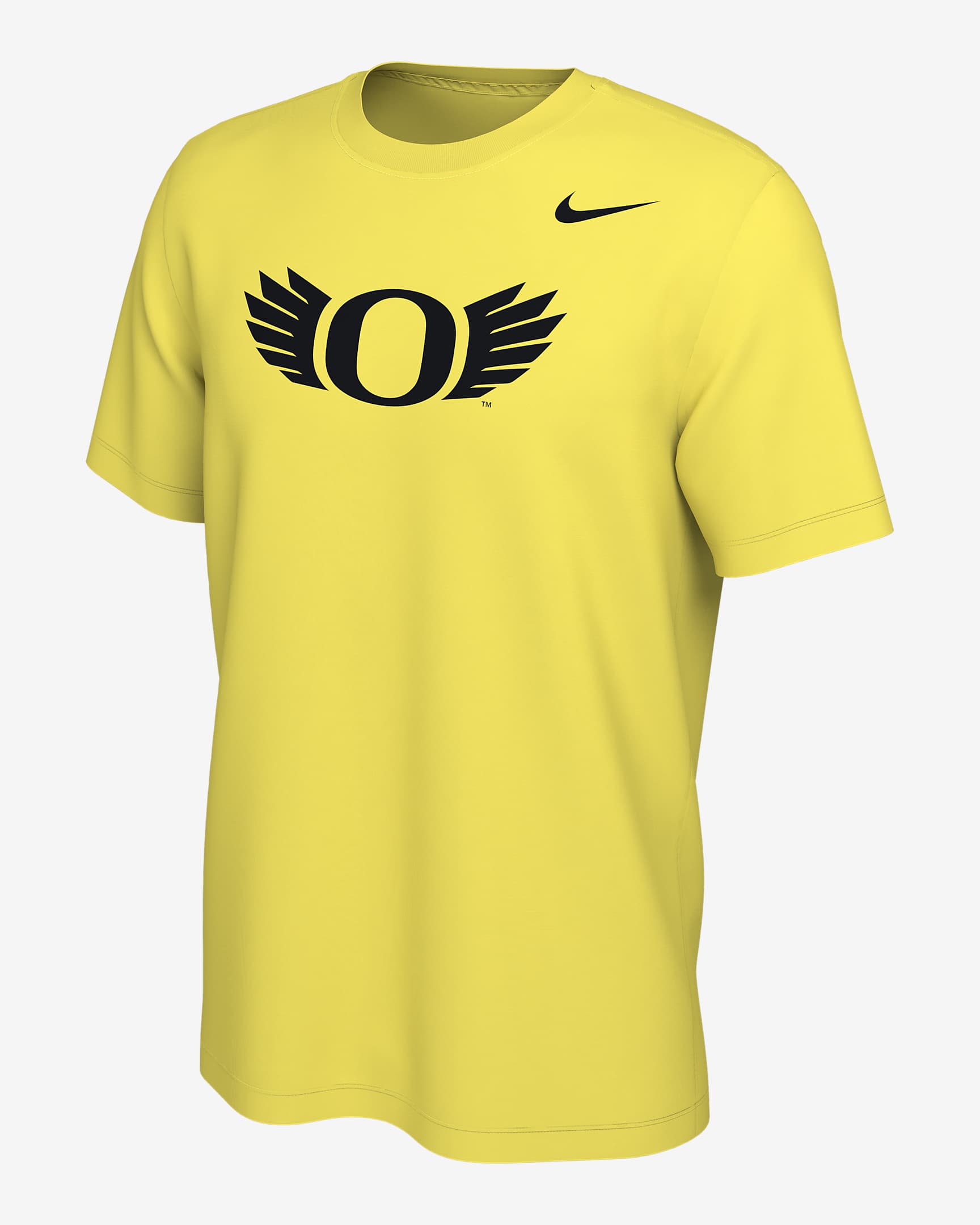 Oregon Men's Nike College T-Shirt - Yellow Strike