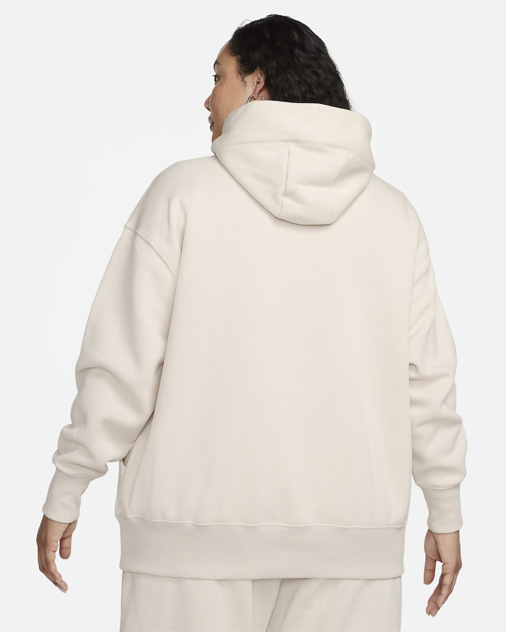 Nike Sportswear Phoenix Fleece Women's Oversized Pullover Hoodie (Plus Size) - Light Orewood Brown/Sail