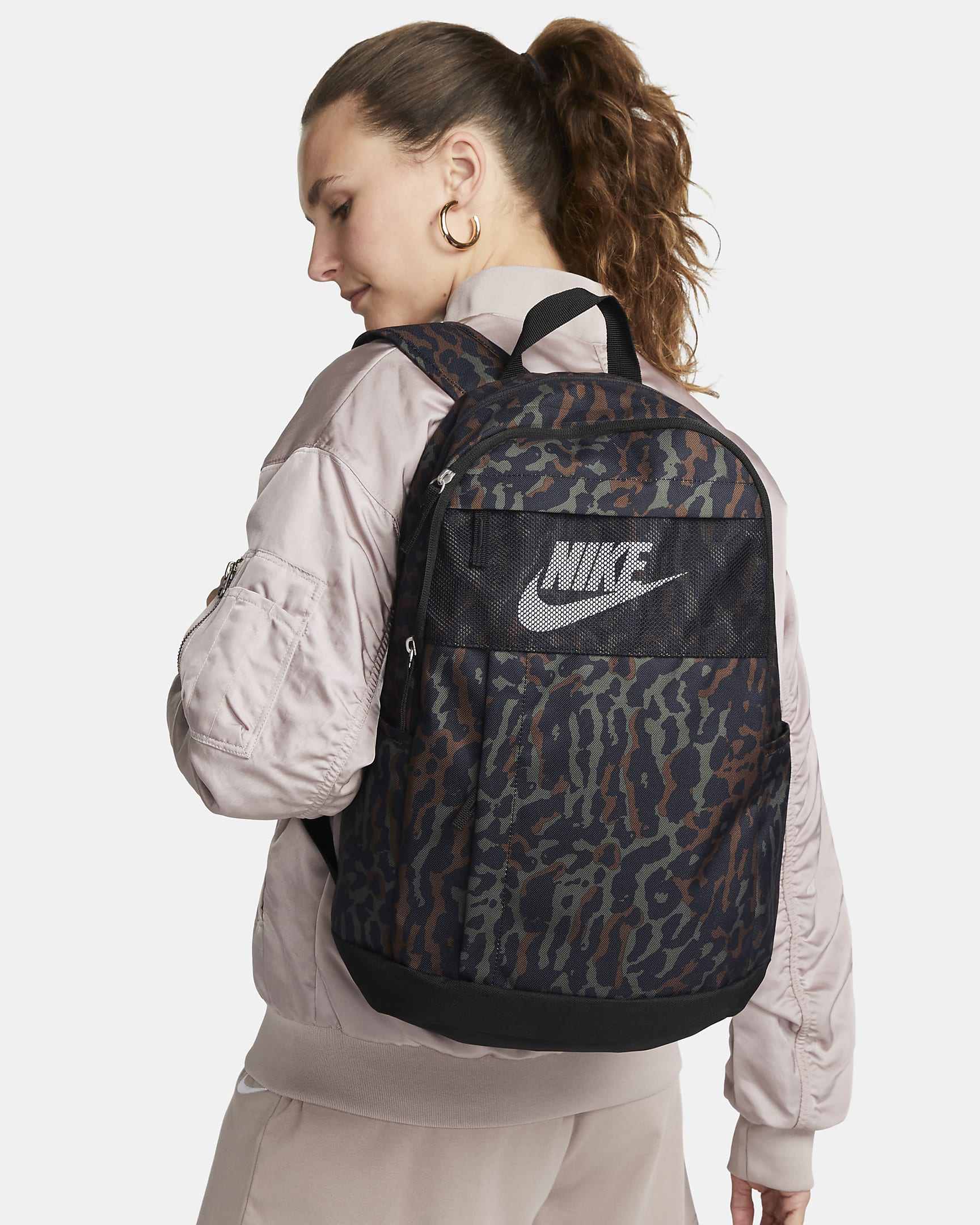Nike Backpack (21L) - Black/Black/White