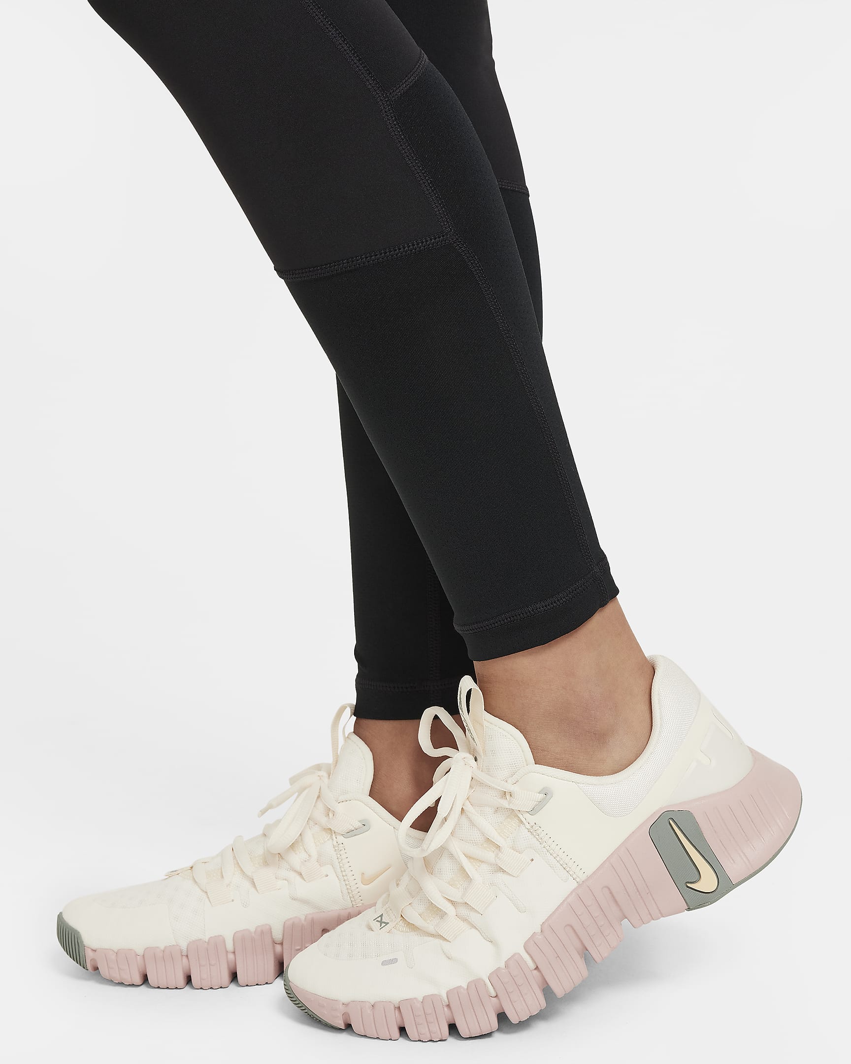 Nike Pro Dri-FIT Leggings für ältere Kinder (Mädchen) - Schwarz/Weiß