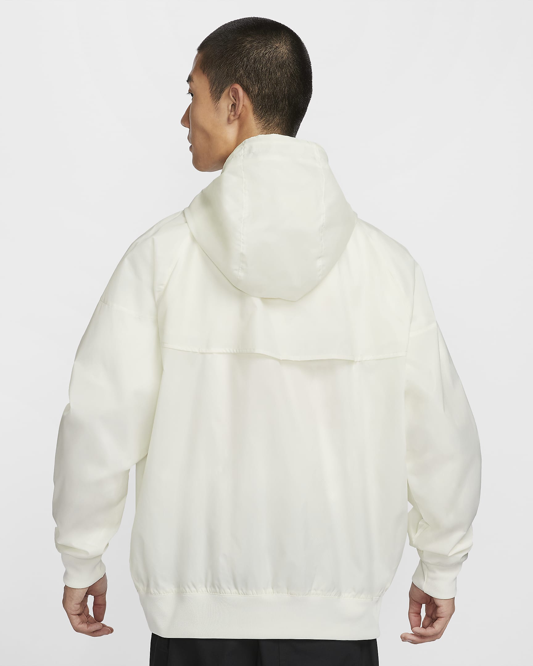 เสื้อแจ็คเก็ตมีฮู้ดผู้ชาย Nike Sportswear Windrunner - Sail/ดำ