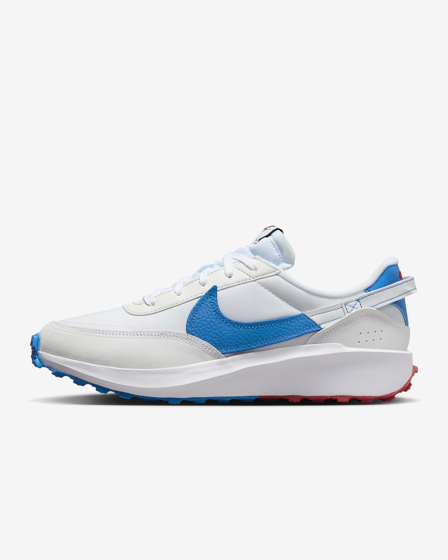 Nike Waffle Debut SE Men's Shoes - White/Summit White/University Red/Light Photo Blue